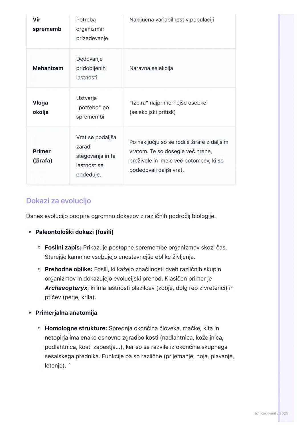 # Zgodovina evolucijske misli in
dokazi za evolucijo

Uvod v evolucijsko misel

Evolucija je osrednji koncept v biologiji, ki pojasnjuje, ka