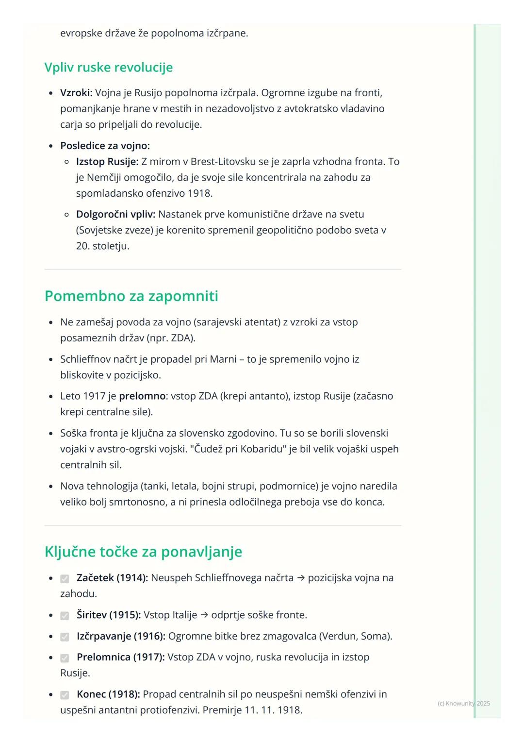 # Potek vojne

Splošni pregled poteka vojne

Prva svetovna vojna se je začela kot hitra, "bliskovita" vojna (nem. Blitzkrieg),
a se je hitro