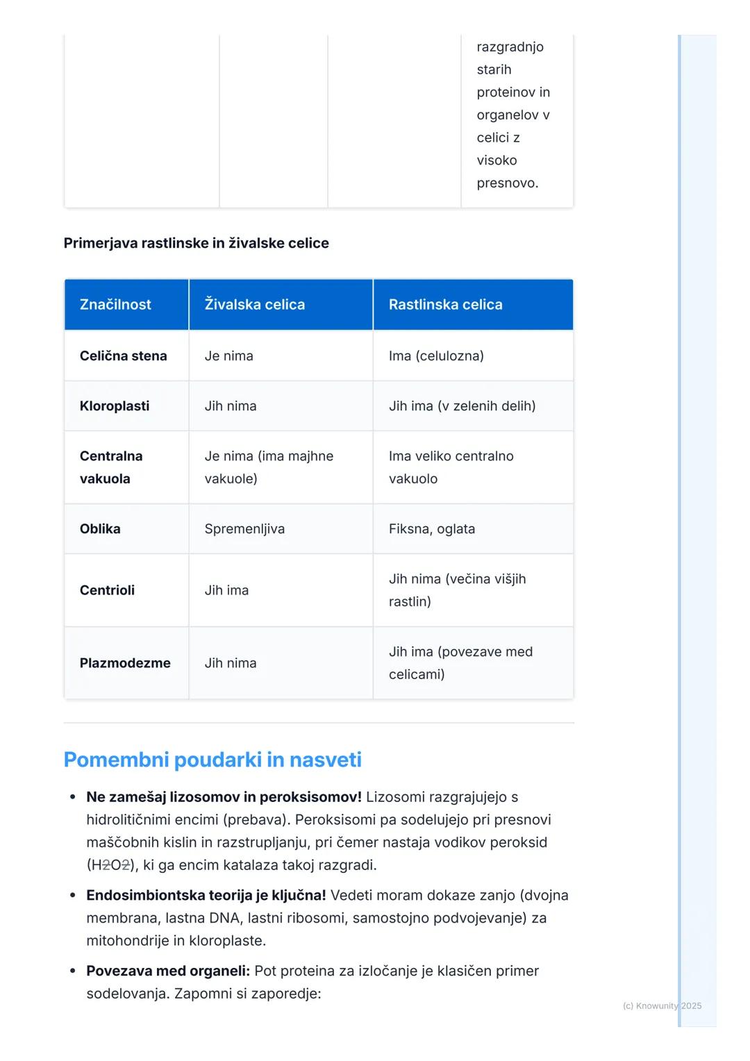 # Zgradba in funkcija celičnih
organelov

Pregled in uvod

Celica je osnovna gradbena in funkcionalna enota vseh živih bitij. Znotraj
celice