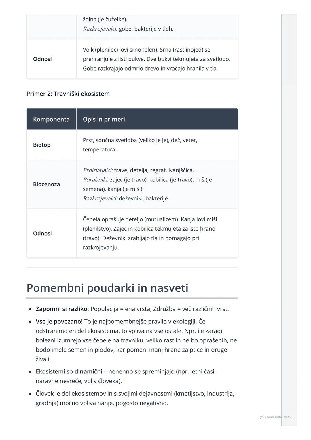 # Ekosistemi

Uvod v ekosisteme

Ekosistemi so osnova za razumevanje narave. To je tema pri biologiji, ki
pojasni, kako so živa bitja in nji
