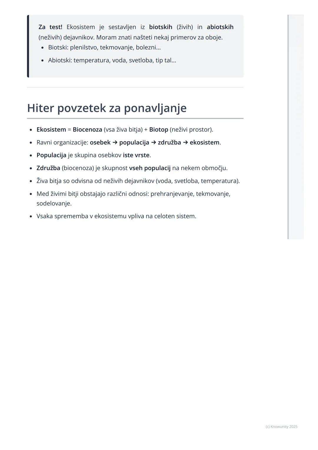 # Ekosistemi

Uvod v ekosisteme

Ekosistemi so osnova za razumevanje narave. To je tema pri biologiji, ki
pojasni, kako so živa bitja in nji
