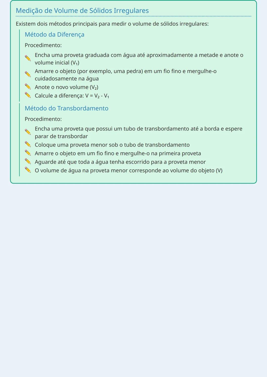 # Definição de Volume

# Volume (Volumen)

Volume é a quantidade de espaço que um corpo ocupa.

# Notação e Unidades

O volume é representad
