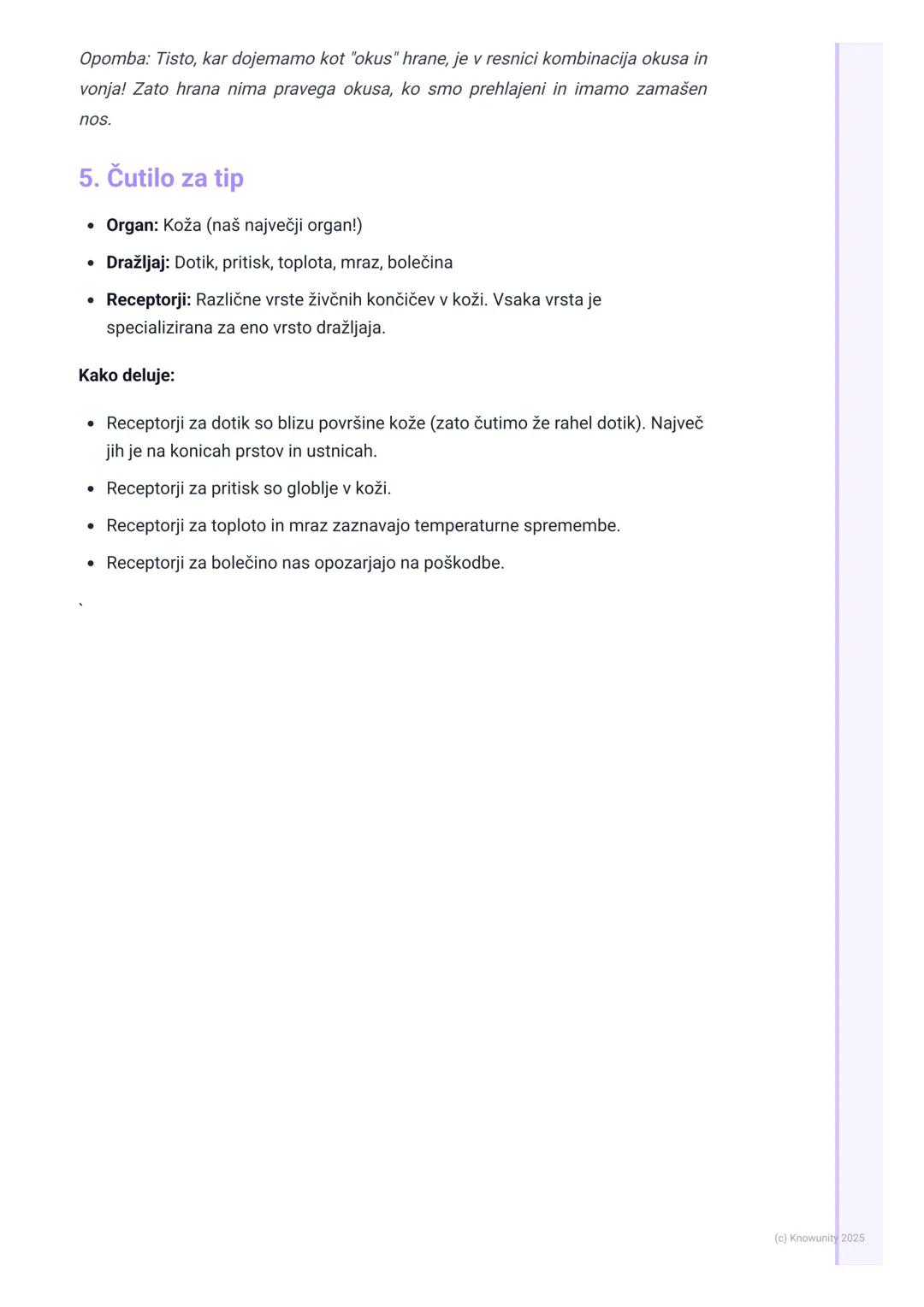 # Čutila

Uvod v čutila

Čutila so naš stik s svetom. Z njimi zaznavamo vse, kar se dogaja okoli nas in v
našem telesu. Brez njih ne bi vede