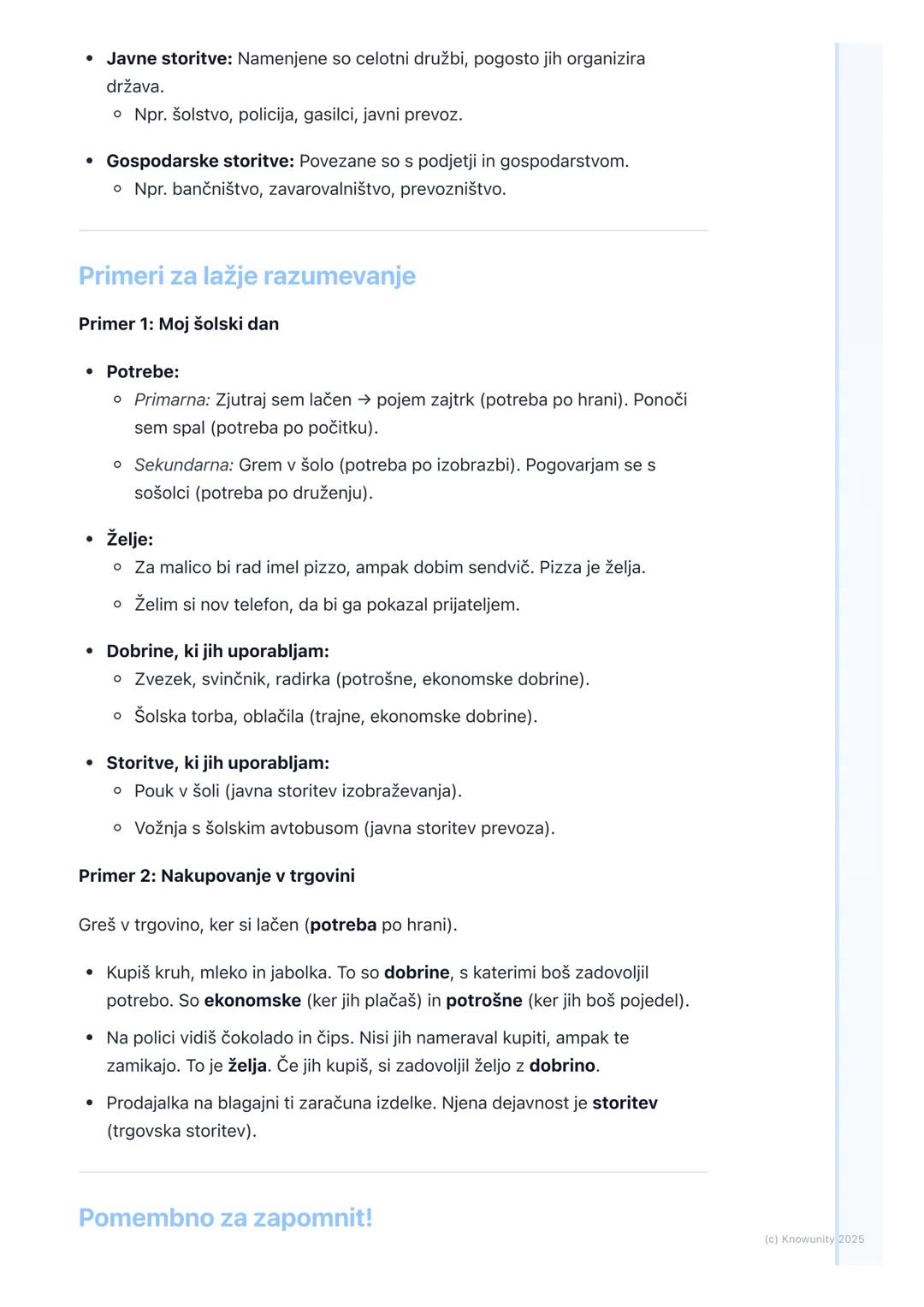 # Osnovni ekonomski pojmi
(potrebe, dobrine, storitve)

Uvod v osnovne ekonomske pojme

Vsi ljudje imamo potrebe in želje. Da bi jih zadovol