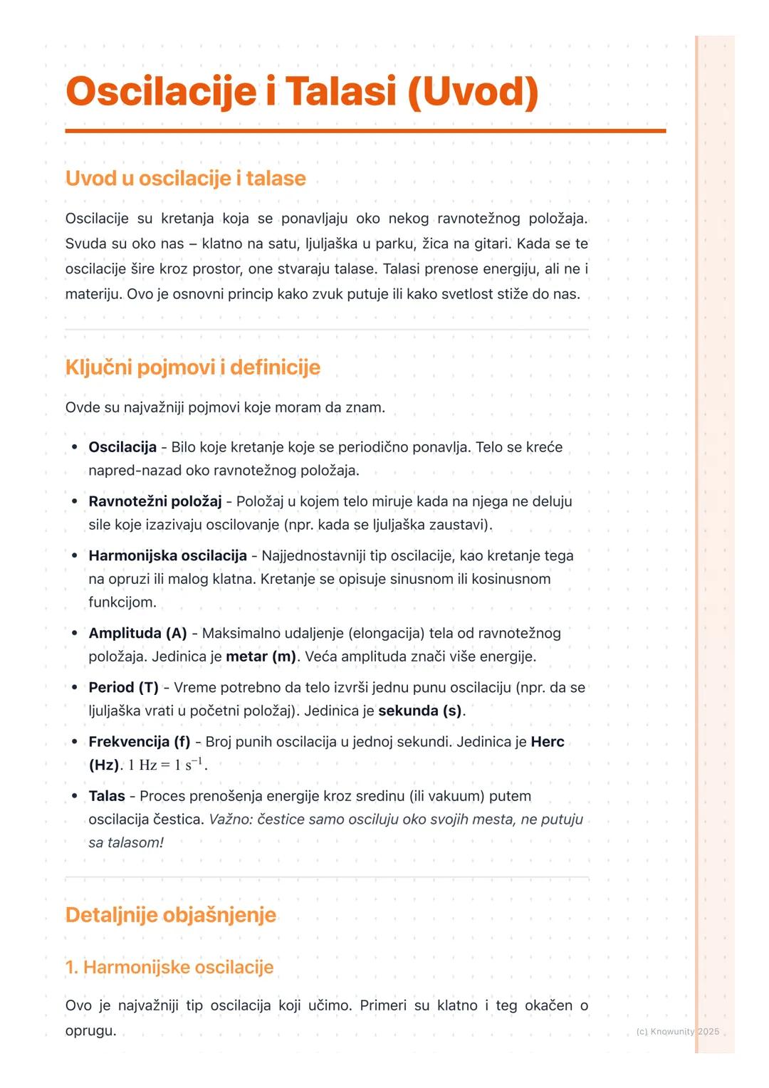 # Oscilacije i Talasi (Uvod)

Uvod u oscilacije i talase

Oscilacije su kretanja koja se ponavljaju oko nekog ravnotežnog položaja.
Svuda su