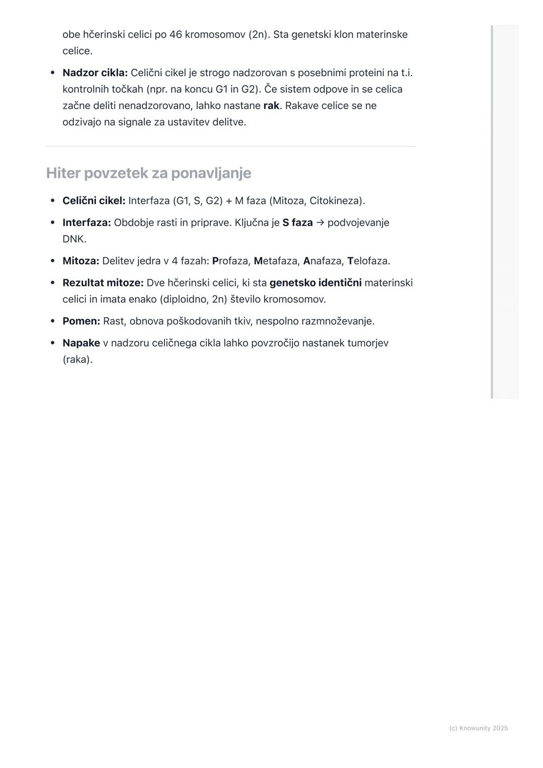 # Celični cikel in delitev celic

## Celični cikel in delitev celic

Celični cikel je življenjski krog celice, od njenega nastanka z delitvi