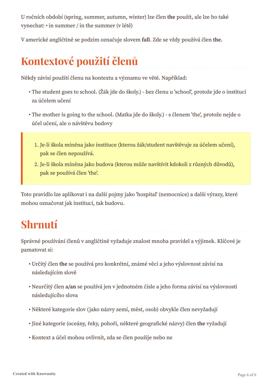# Členy v angličtině

Vysvětlení určitého členu (the) a neurčitého členu (a/an) v angličtině, jejich použití a
výslovnost.

# Členy v anglič