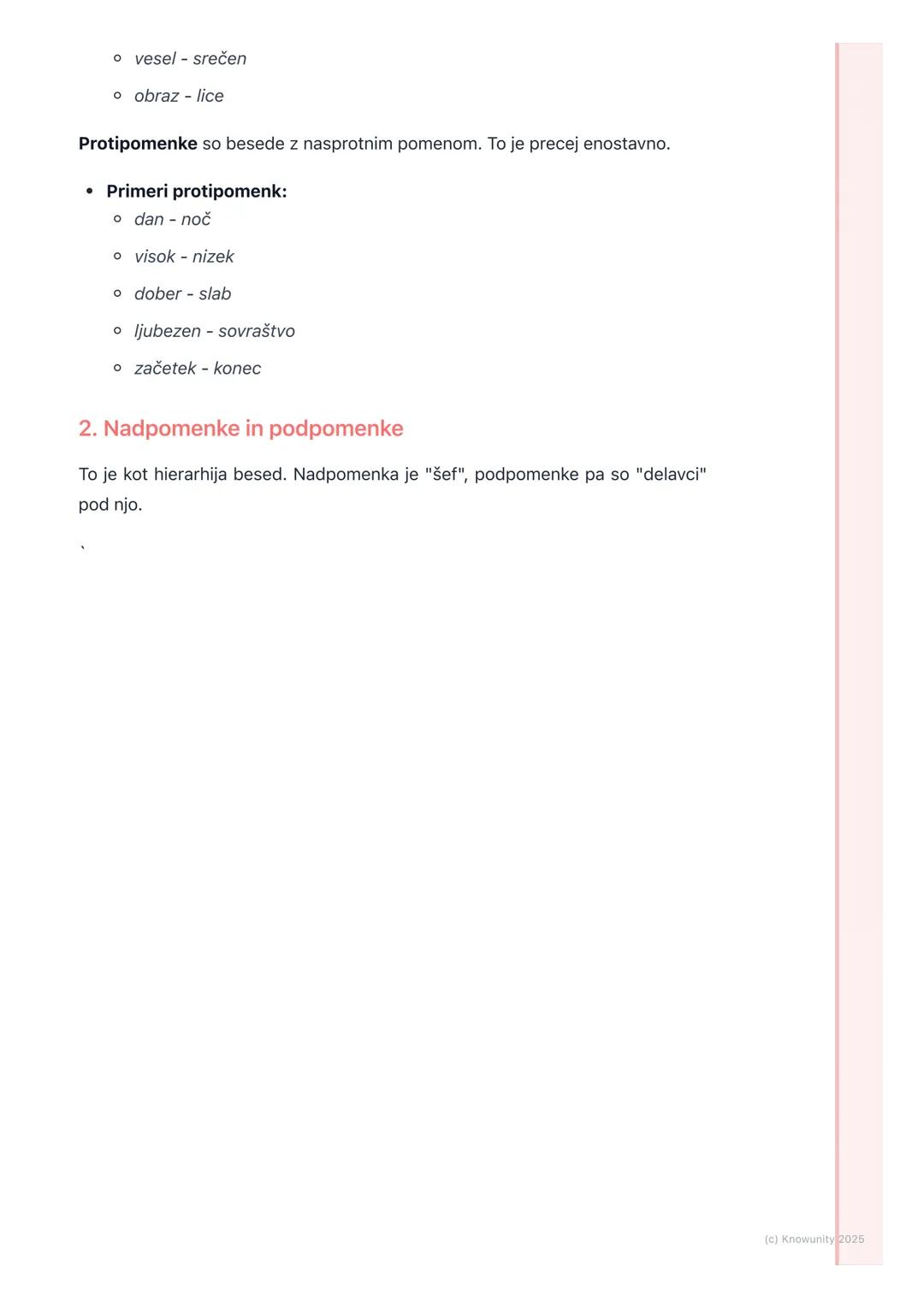 # Besedni zaklad in pomen
besed

Besedni zaklad in pomen besed

Besedni zaklad (ali besedišče) so vse besede, ki jih poznamo in uporabljamo.