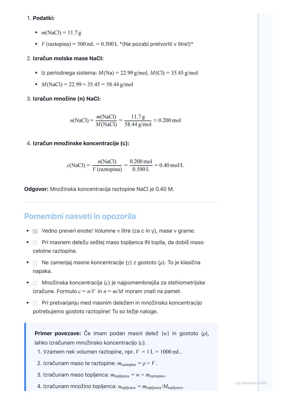 # Koncentracije raztopin

Uvod v koncentracije raztopin

Koncentracija raztopine nam pove, koliko topljenca je raztopljenega v določeni
koli