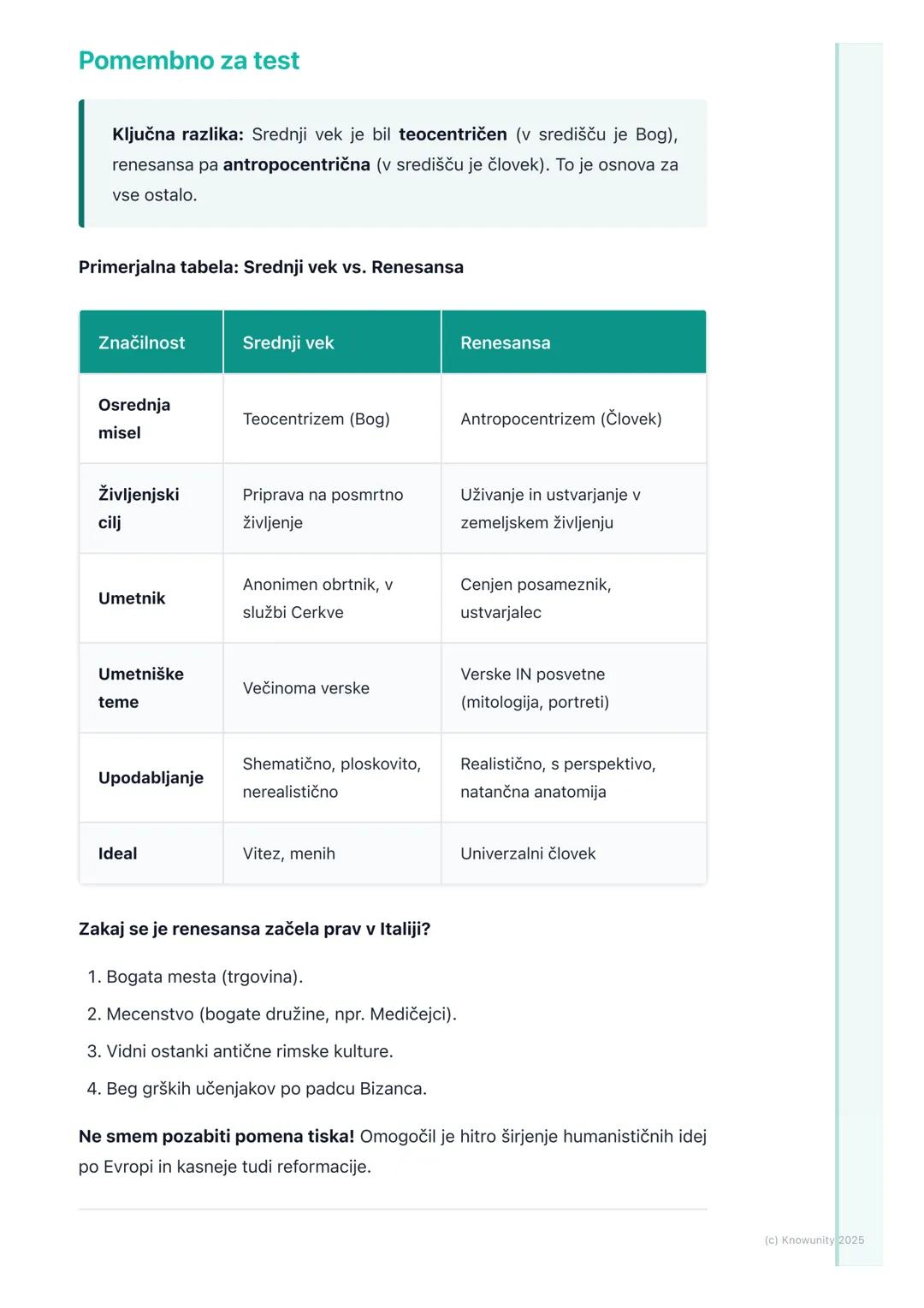# Renesansa in humanizem:
# Preporod umetnosti in
# znanosti

Kaj je renesansa in humanizem?

To je obdobje v zgodovini (približno 14. do 16
