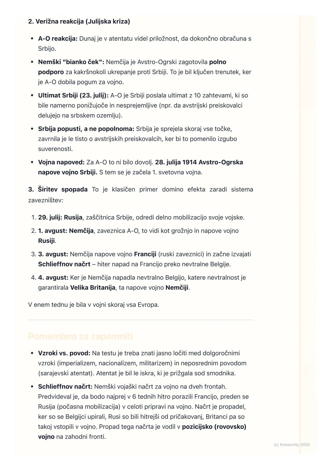 # Vzroki, povod in začetek vojne

Uvod v napetosti pred letom 1914

Obdobje pred 1914 se imenuje "Belle Époque" (lepa doba), ampak pod
površ