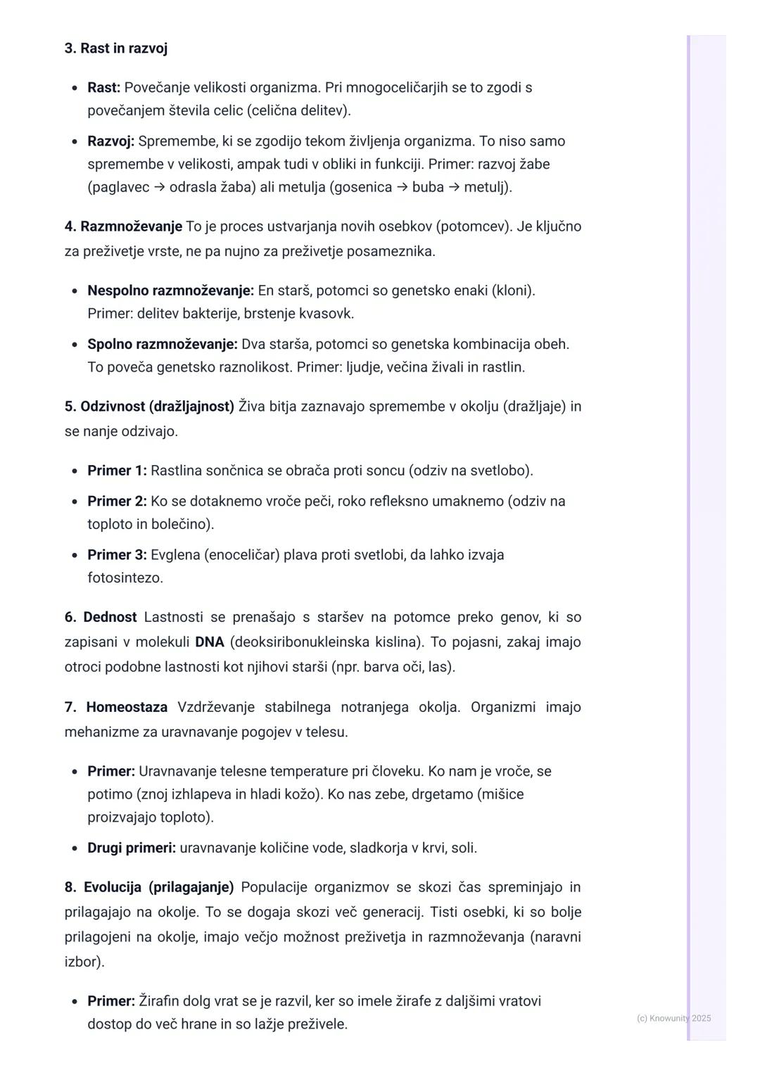 # Značilnosti živih bitij

Uvod v značilnosti živih bitij

Biologija je veda o življenju. Ampak kaj točno je "življenje"? Da bi nekaj oprede