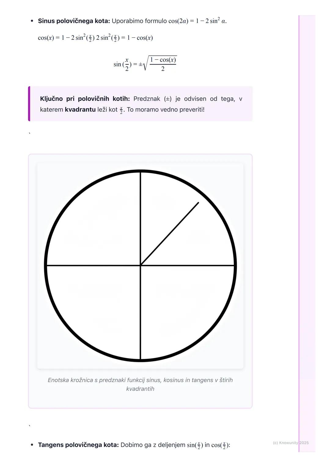 # Adicijski izreki in formule

Uvod v adicijske izreke

Adicijski izreki so formule v trigonometriji, ki nam omogočajo izračunati
vrednosti 