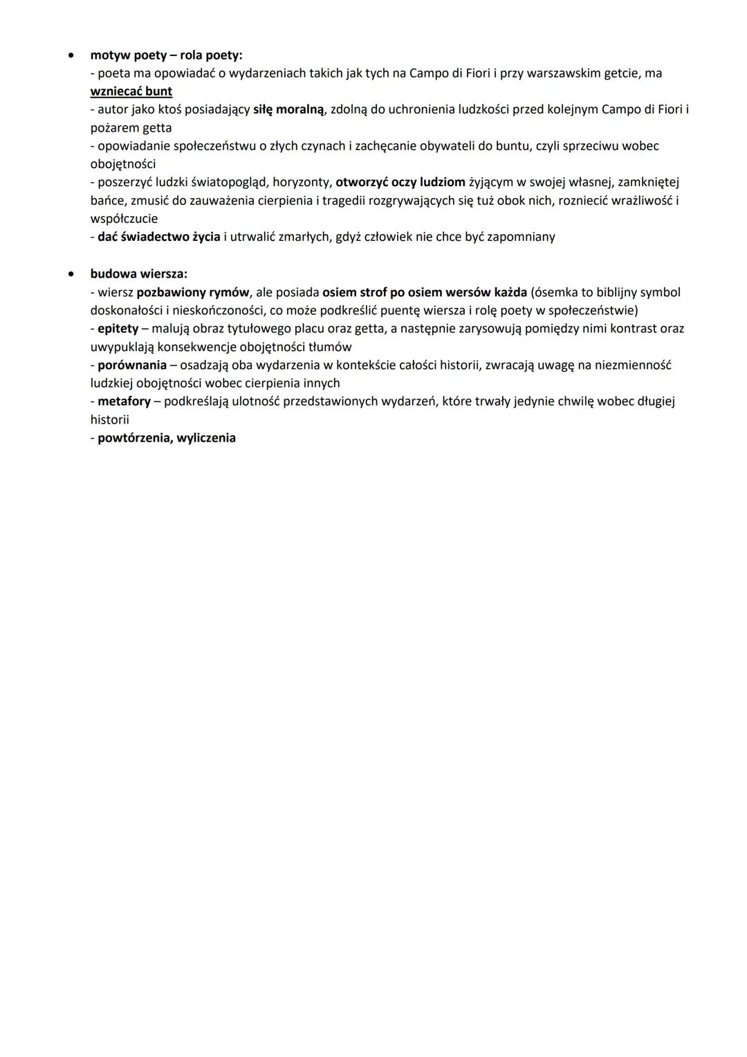 Czesław Miłosz

Campo di Fiori

Campo di Fiori - rzymski plac, którego nazwa oznacza pole kwiatów (do średniowiecza zachowywał charakter łąk