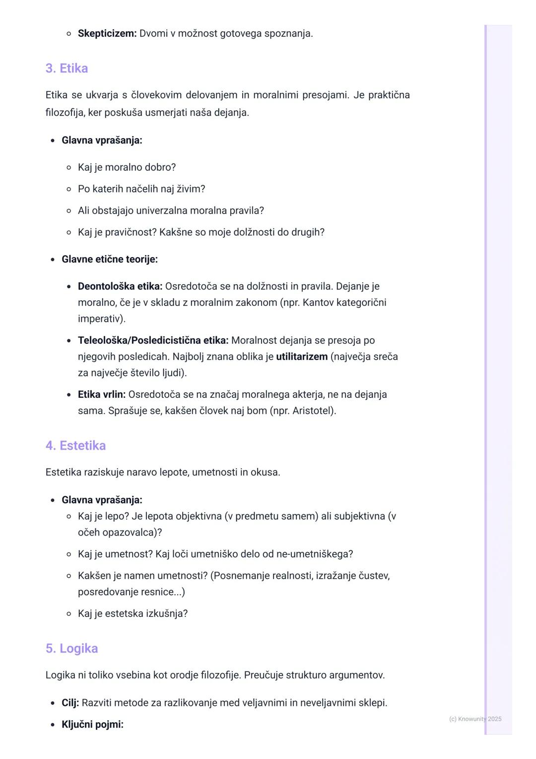 # Glavne filozofske discipline

Uvod v filozofske discipline

Filozofija ni eno samo področje, ampak se deli na več vej ali disciplin. Vsaka