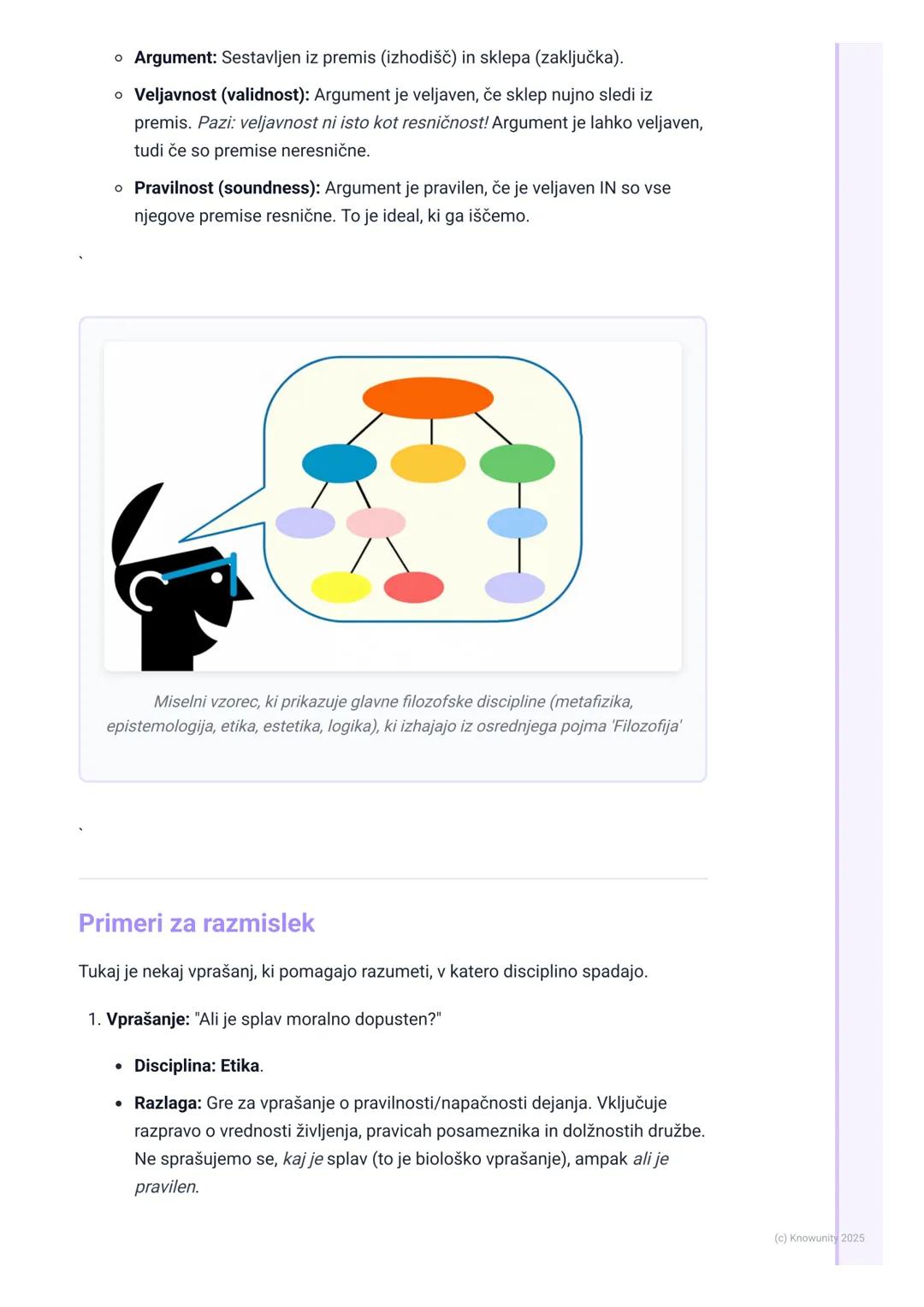 # Glavne filozofske discipline

Uvod v filozofske discipline

Filozofija ni eno samo področje, ampak se deli na več vej ali disciplin. Vsaka