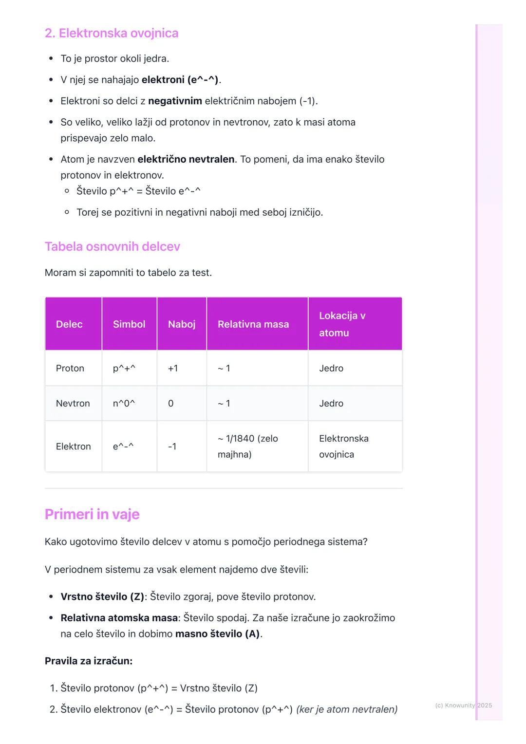 # Atom – osnovni gradnik snovi

Kaj je atom?

Vse okoli nas miza, zrak, voda, mi sami je sestavljeno iz snovi. Če bi snov
delili na vedno ma