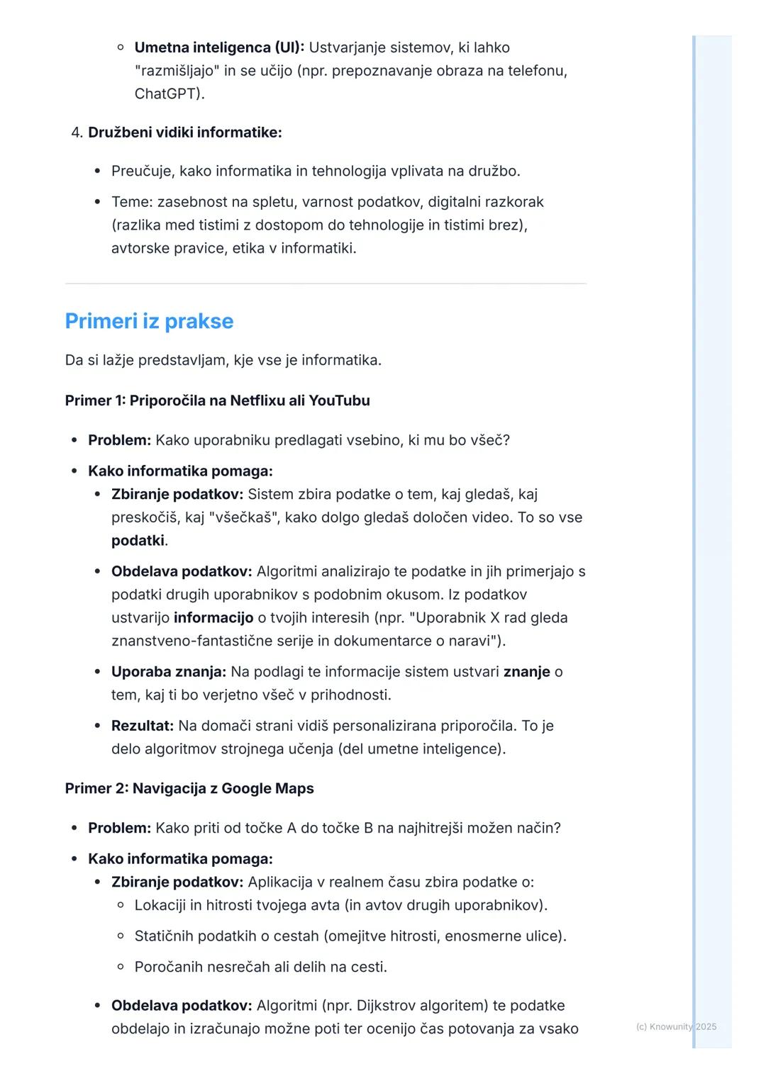 # Kaj je informatika?

Kaj je informatika?

Informatika je znanstvena veda, ki se ukvarja s podatki in informacijami. Ne
gre samo za uporabo