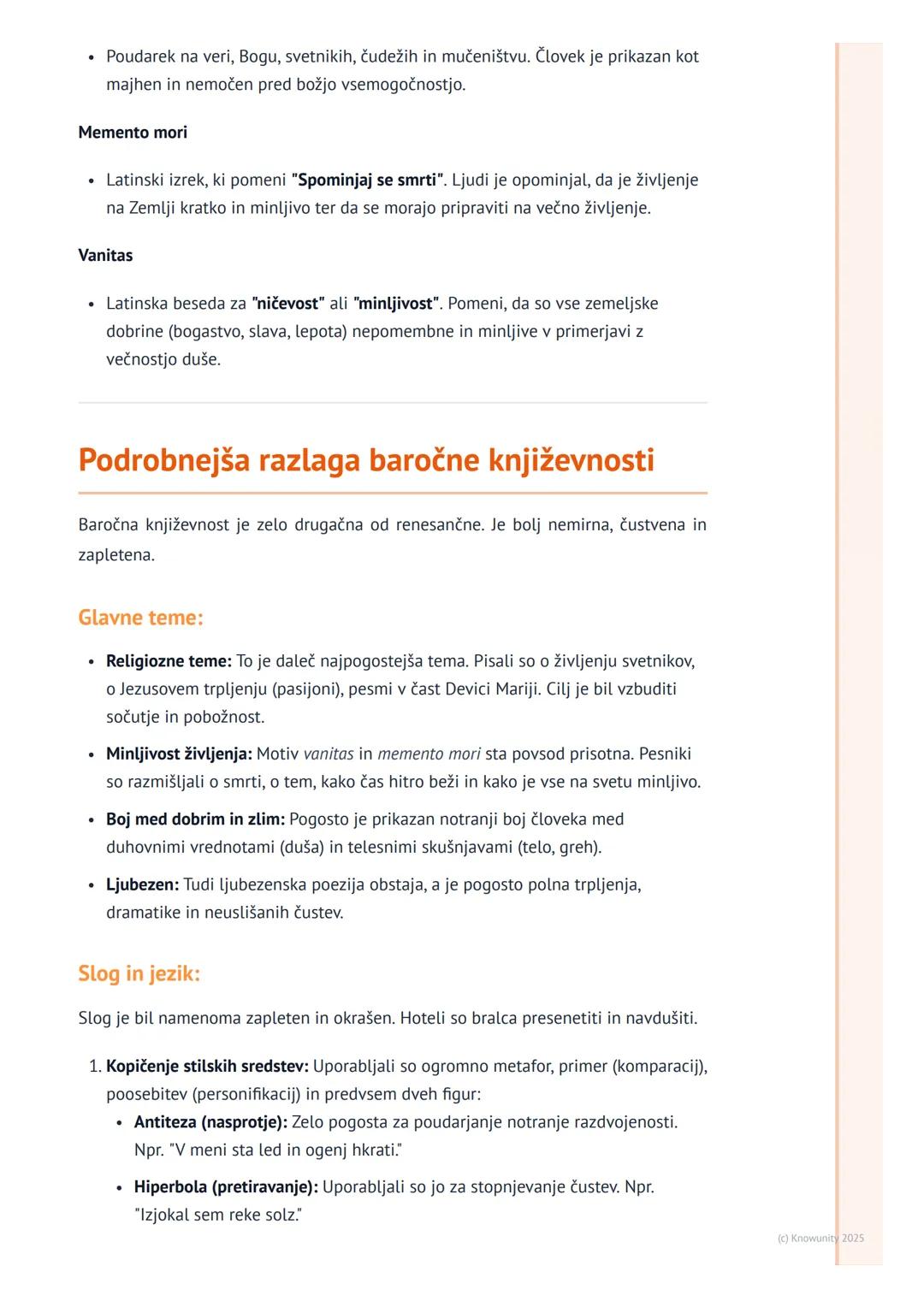 # Baročna književnost

Uvod v barok

Barok je umetnostna smer, ki je prevladovala v Evropi v 17. stoletju, nekako med
letoma 1600 in 1750. R