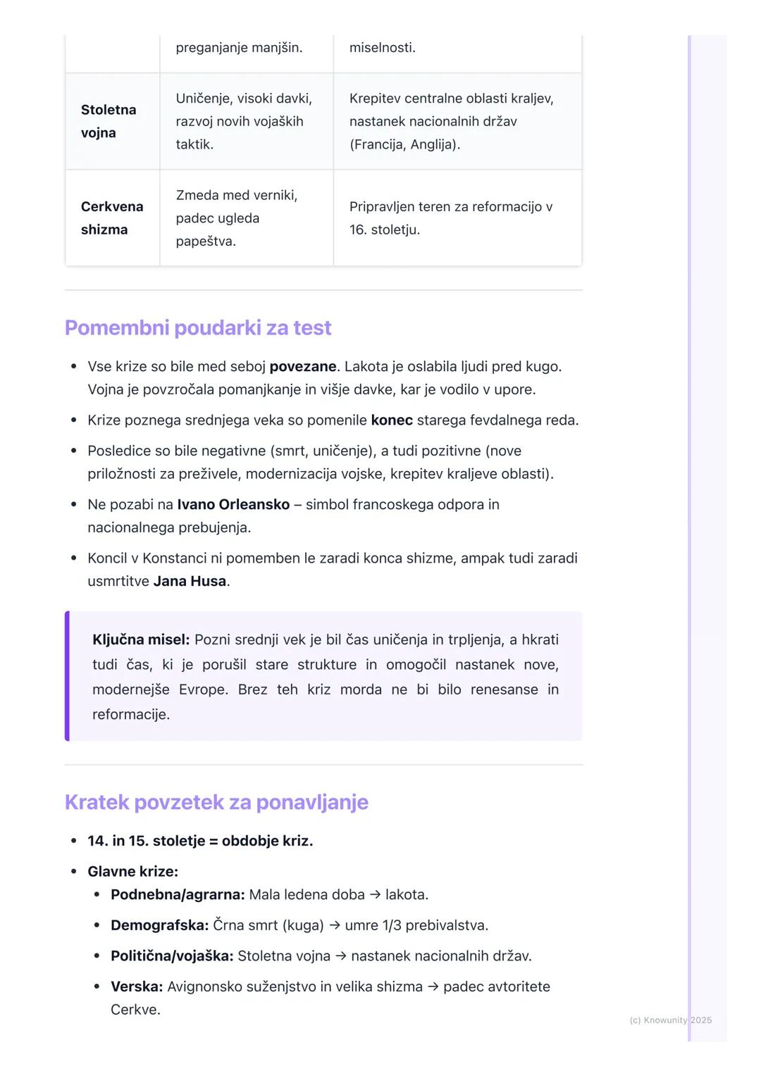 # Pozni srednji vek: Krize in
spremembe

Uvod v krize poznega srednjega veka

Pozni srednji vek (približno 14. in 15. stoletje) ni bil več t