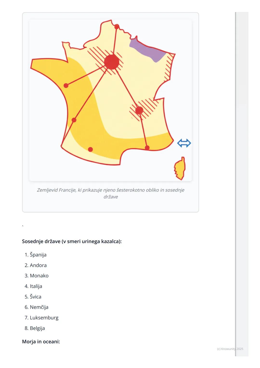 # Francija in frankofonske
države

Splošen pregled

Francija je velika in pomembna država v Zahodni Evropi. Francoščina pa se
ne govori samo