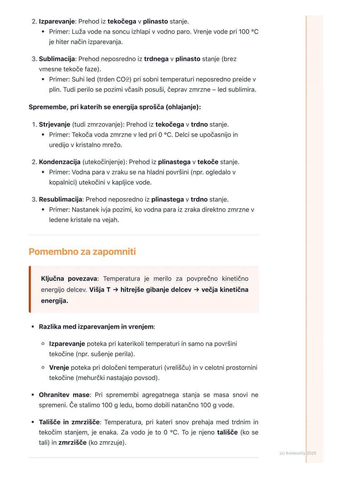 # Agregatna stanja snovi

Osnovno o agregatnih stanjih

Vse snovi okoli nas so sestavljene iz majhnih delcev (atomov, molekul ali
ionov). Gl