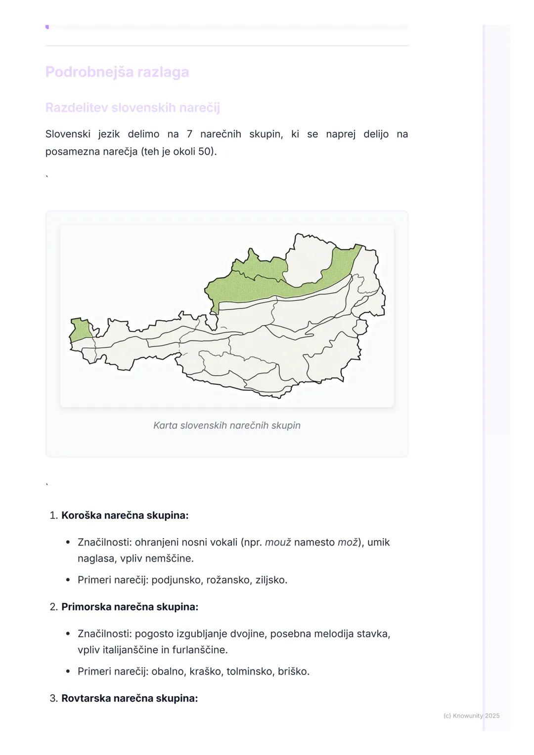 # Slovenska narečja in
pokrajinske različice

Uvod v slovenska narečja

Slovenščina je izjemno narečno razčlenjen jezik, sploh glede na majh