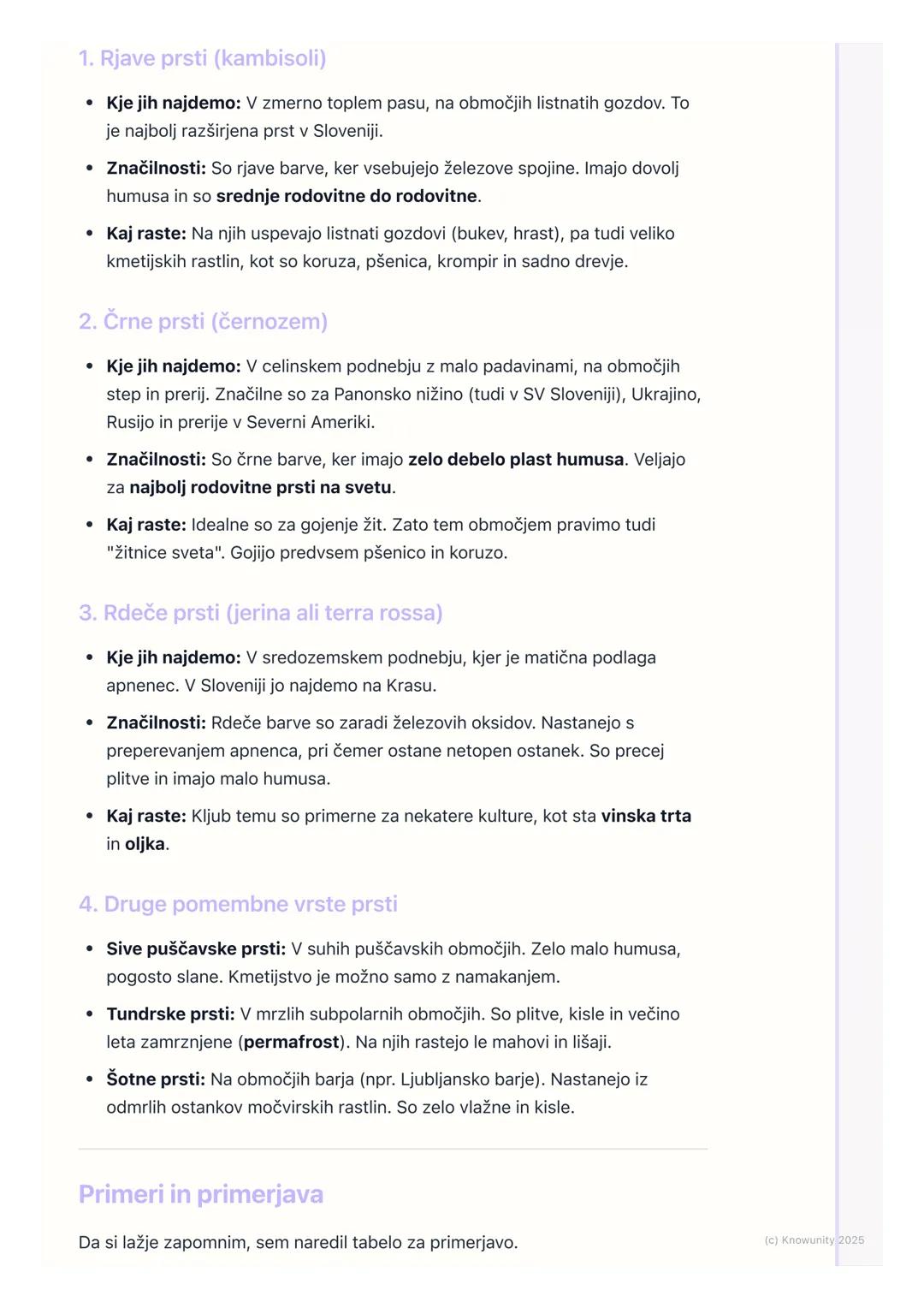 # Glavne vrste prsti

Uvod v vrste prsti

Prst je zgornja plast zemeljske površine, v kateri rastejo rastline. Ni povsod
enaka. Različne vrs