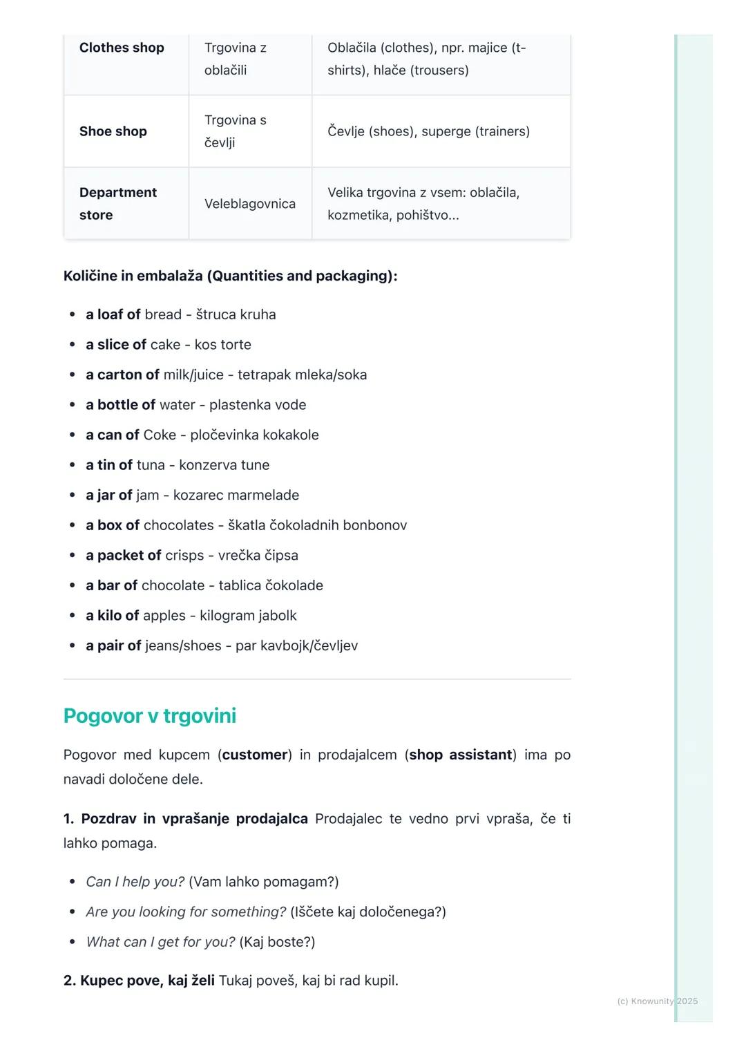 # Nakupovanje in trgovine

Uvod v nakupovanje

To poglavje je pomembno, ker se bomo naučili, kako se pogovarjati v trgovini v
angleščini. To