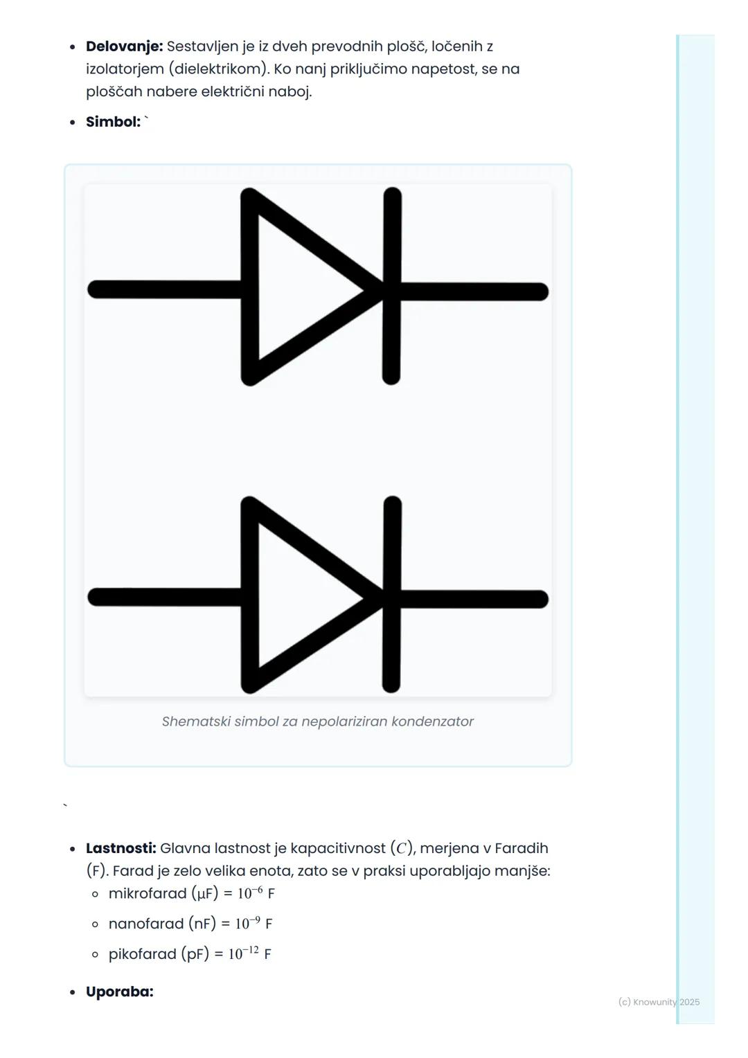 # Osnovne elektronske
komponente

Uvod v osnovne elektronske komponente

Elektronske komponente so osnovni gradniki vseh elektronskih naprav