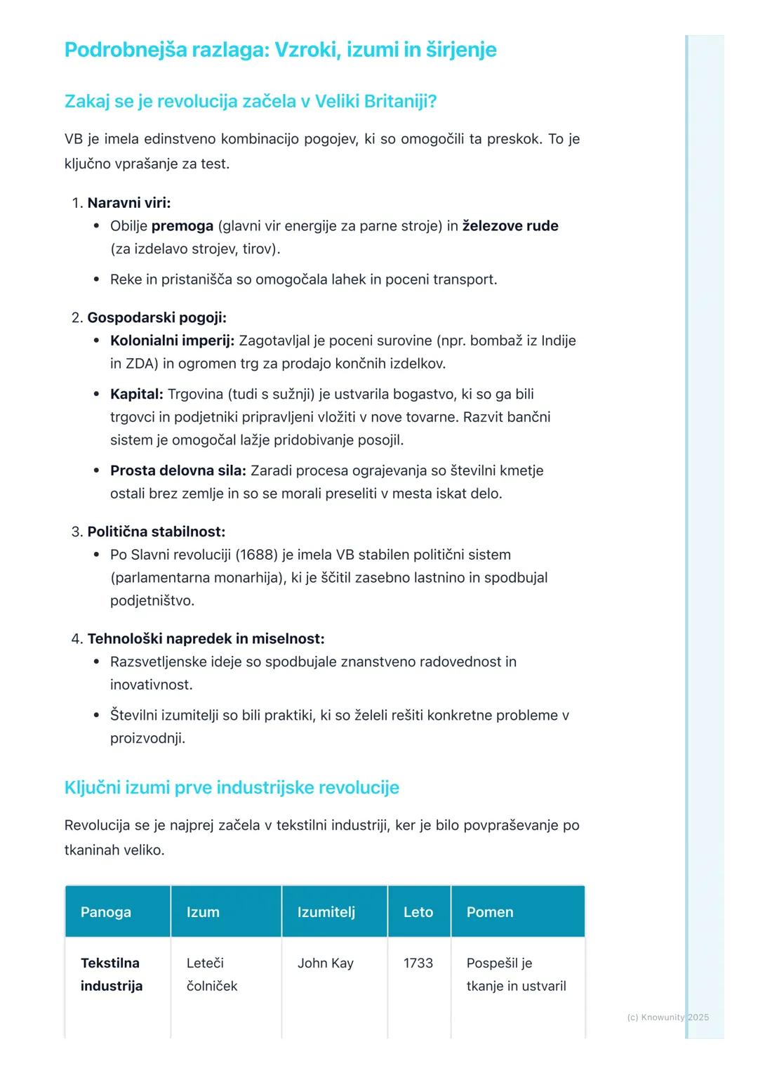 # Začetki in širjenje industrijske
revolucije

## Uvod v industrijsko revolucijo

Industrijska revolucija je obdobje velikih tehnoloških, go