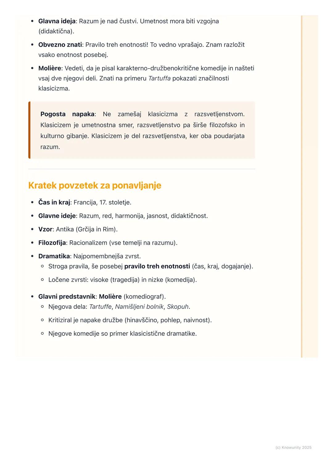 # Klasicistična književnost

Uvod v klasicizem

Klasicizem je umetnostna smer, ki se je razvila v Franciji v 17. stoletju, v času
vladavine 