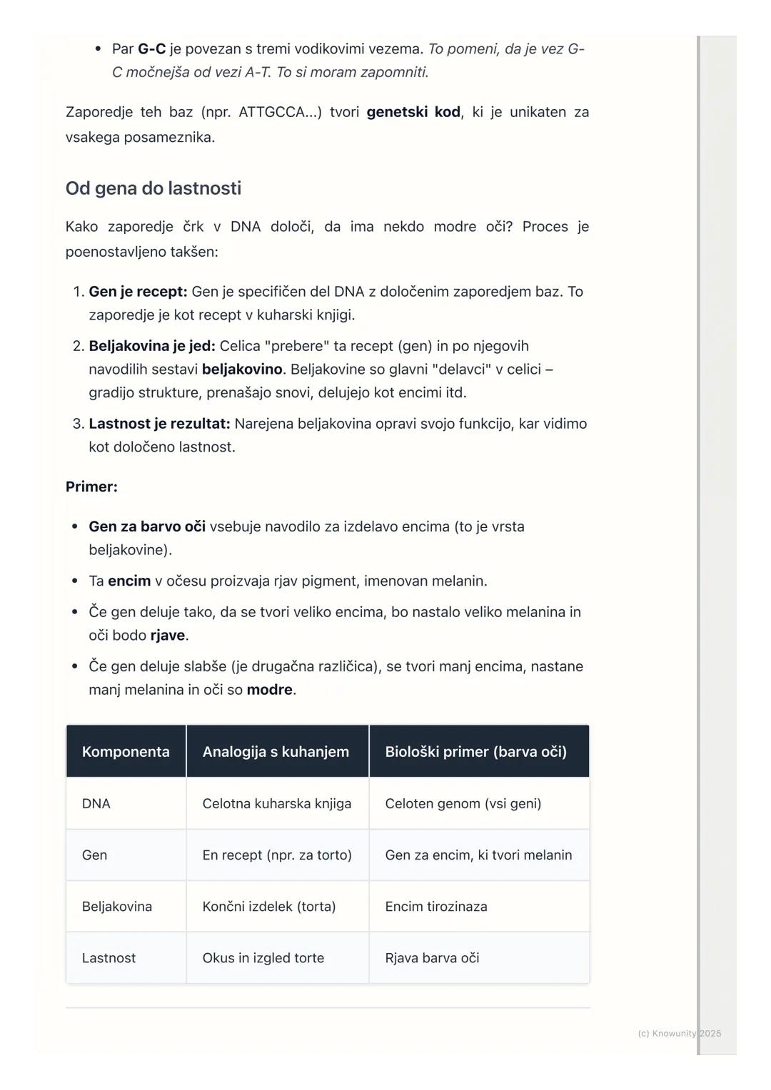 # DNA in geni

Kaj je DNA in zakaj je pomembna?

DNA je kratica za deoksiribonukleinsko kislino. To je molekula, ki se nahaja v
jedru skoraj