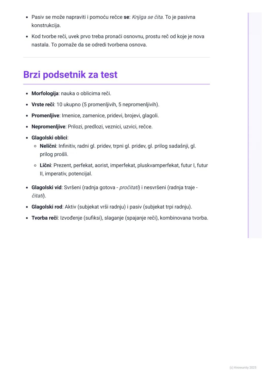 # Morfologija (Nauka o oblicima
reči)

Morfologija - nauka o oblicima reči

Morfologija je deo gramatike koji proučava vrste reči i njihove 