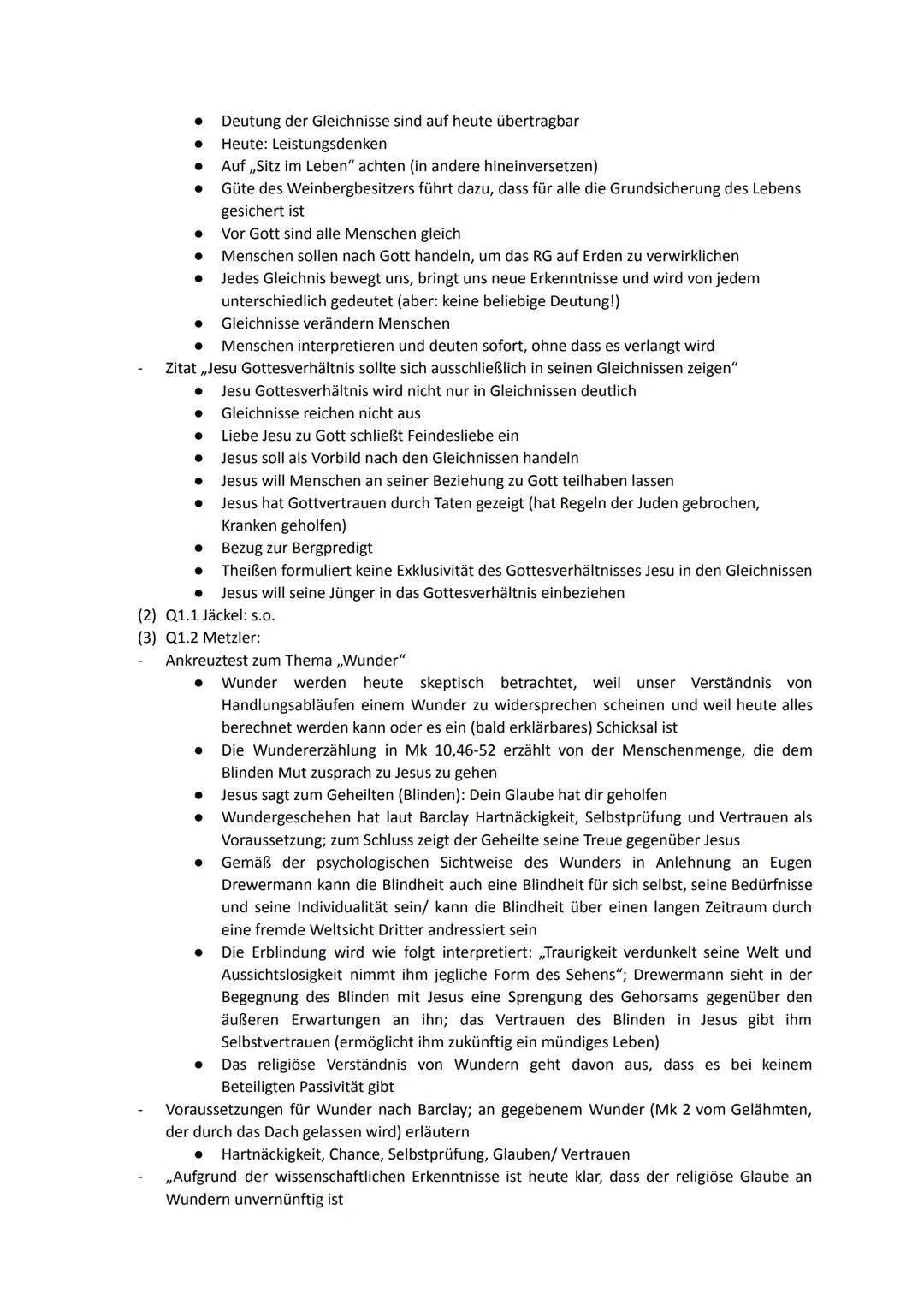 Religion Abiturstoff

Q1: Jesus Christus- das menschgewordene Wort Gottes: Die Reich-Gottes-Botschaft, Die
Auferstehung Jesu (Hoffnung über 