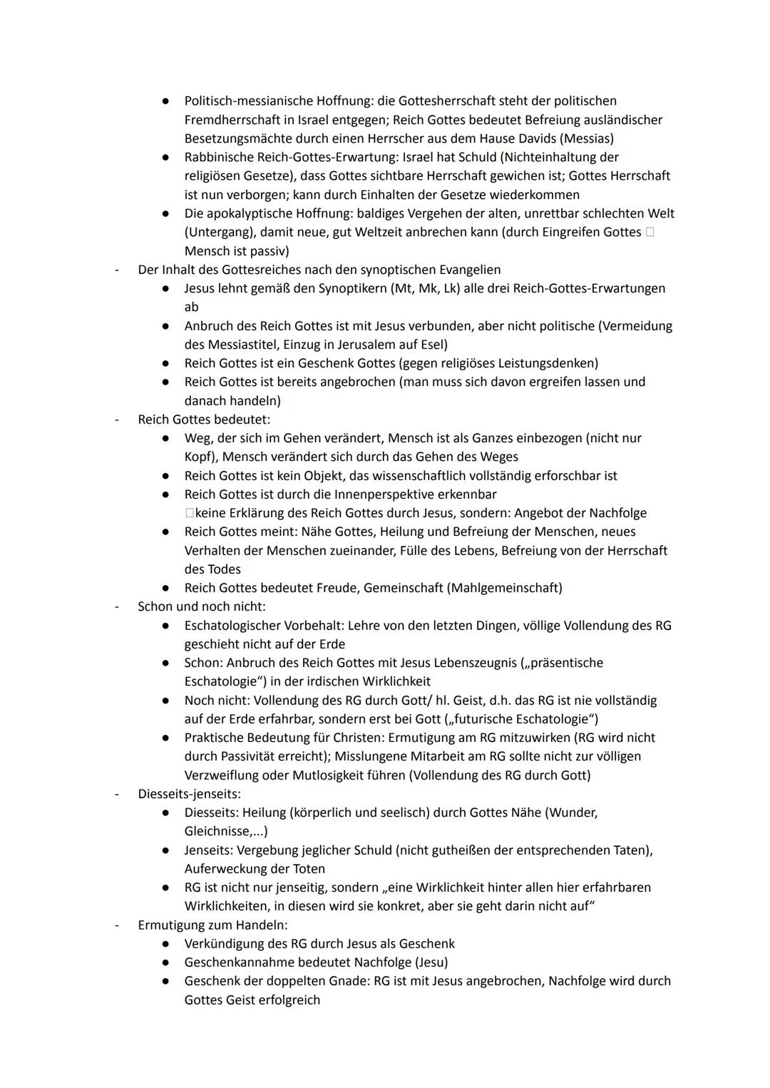 Religion Abiturstoff

Q1: Jesus Christus- das menschgewordene Wort Gottes: Die Reich-Gottes-Botschaft, Die
Auferstehung Jesu (Hoffnung über 