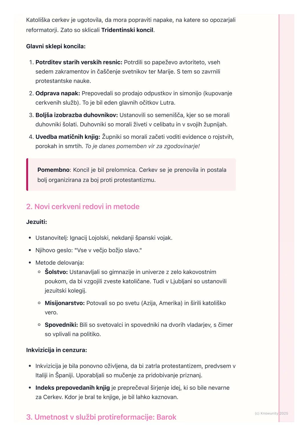 # Protireformacija in verske
vojne

Uvod v protireformacijo

Ko se je razširila reformacija (Luter, Trubar itd.), je Katoliška cerkev izgubi