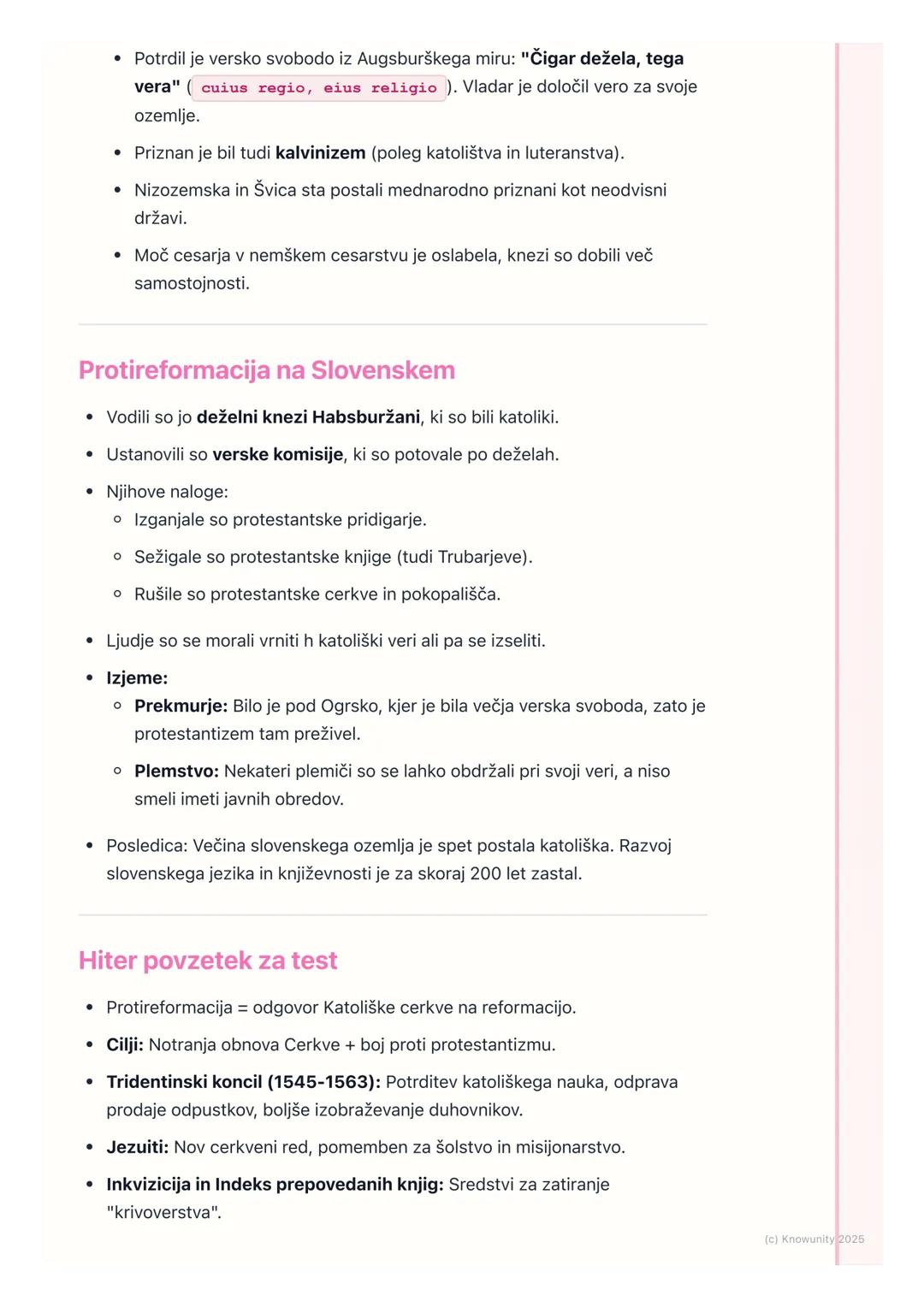 # Protireformacija in verske
vojne

Uvod v protireformacijo

Ko se je razširila reformacija (Luter, Trubar itd.), je Katoliška cerkev izgubi