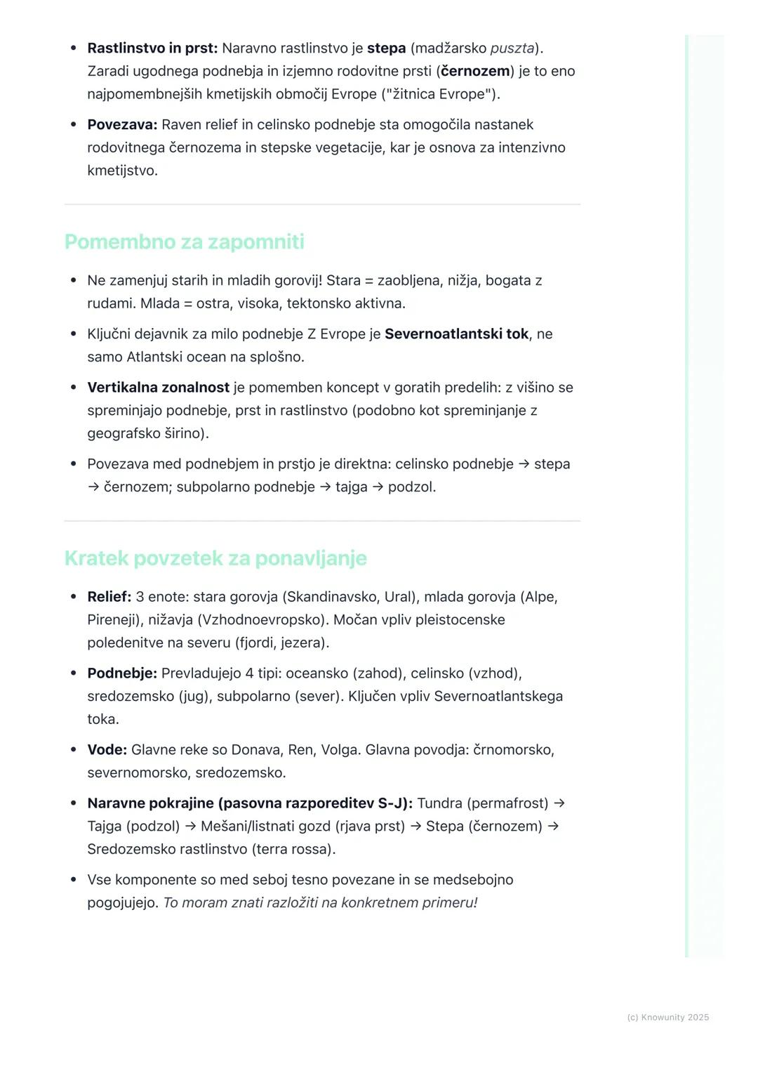 # Fizičnogeografska raznolikost
# Evrope

Splošen pregled

Fizičnogeografska raznolikost Evrope je posledica njene pestre geološke
zgradbe, 