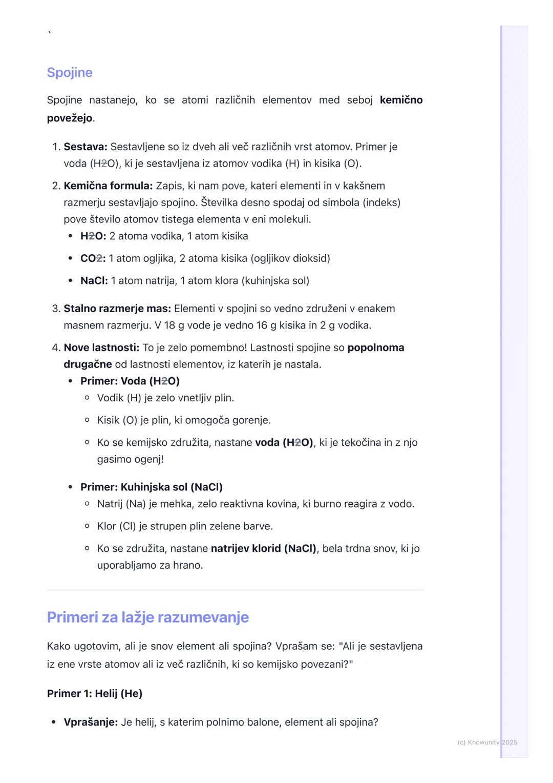 # Čiste snovi (elementi in
spojine)

Uvod v čiste snovi

Snovi okoli nas lahko razdelimo v dve veliki skupini: zmesi in čiste snovi.
Zmesi s