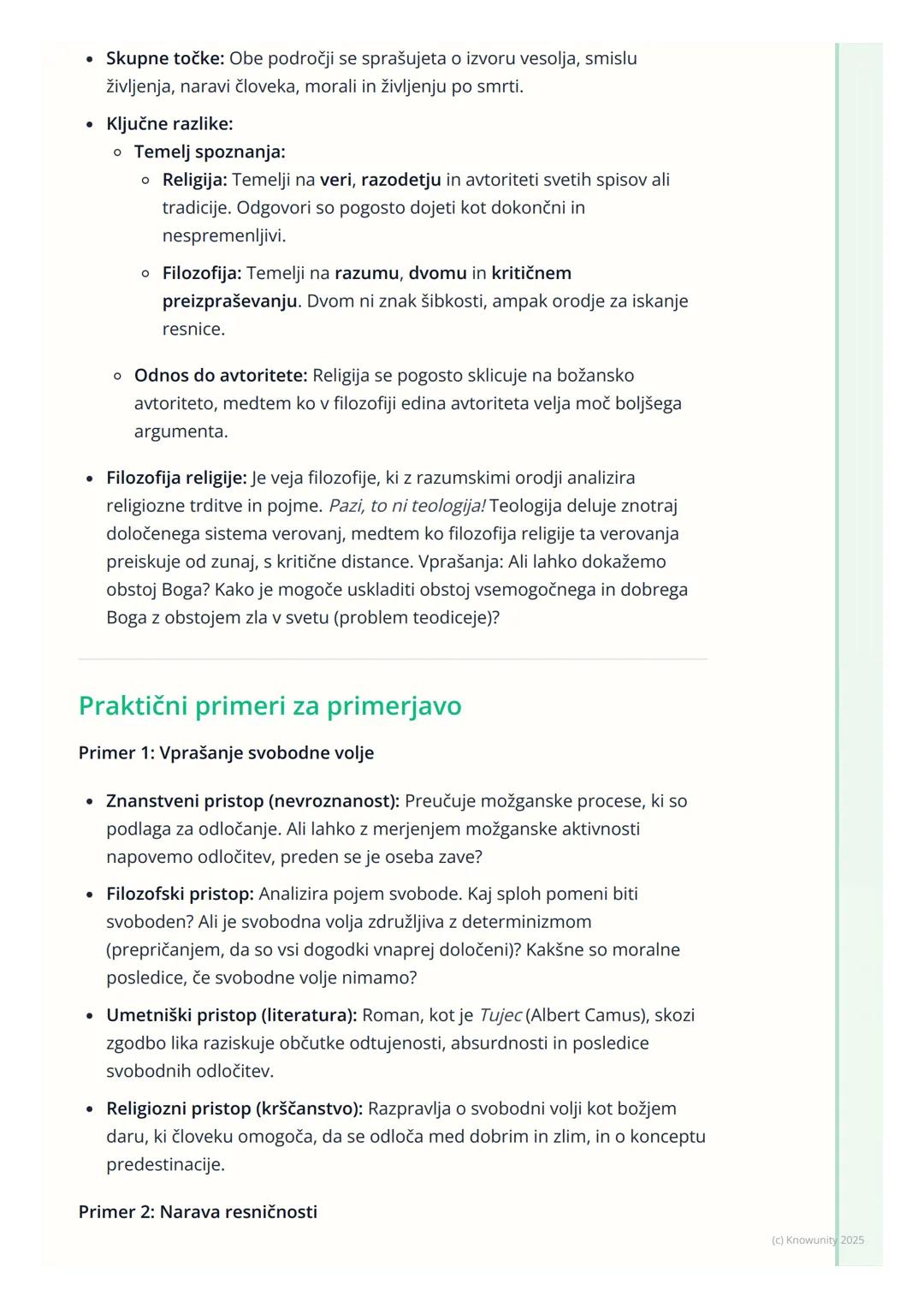 # Filozofija in druge vede

Uvodni pregled

Filozofija ni izolirana disciplina, ampak je v stalnem dialogu z drugimi področji
človekovega du