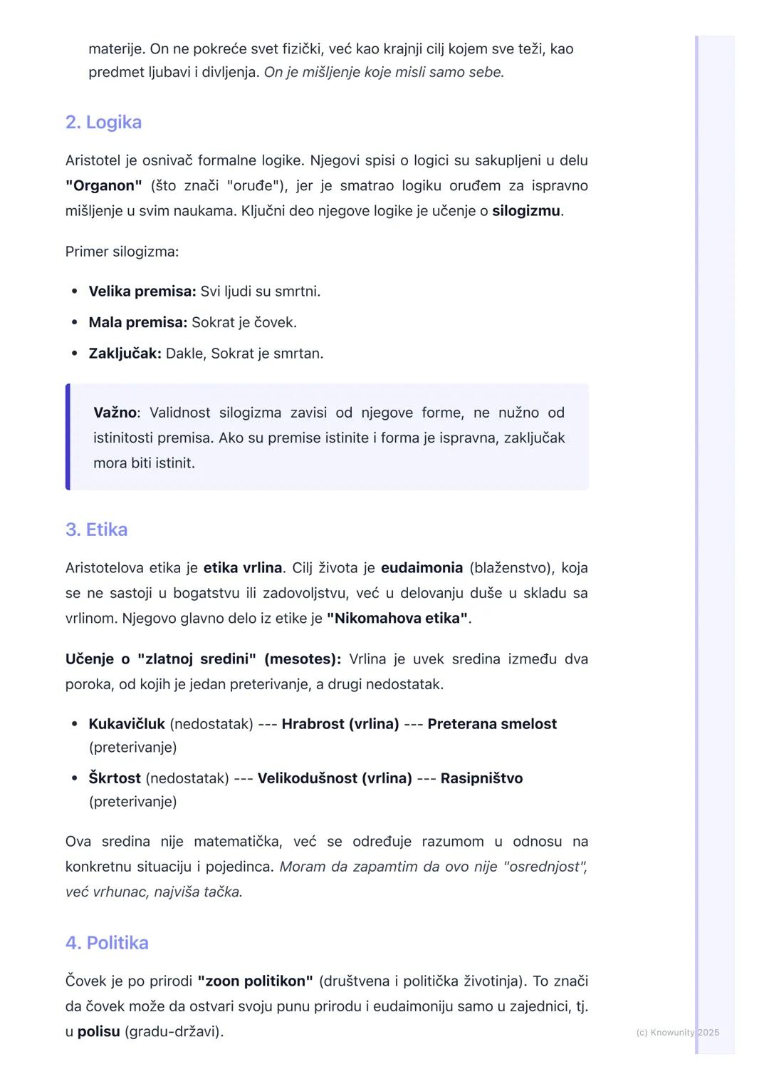 # Aristotel

Uvod i opšte crte

Aristotel (384-322 p.n.e.) je bio Platonov učenik, ali je razvio sopstveni
filozofski sistem koji se u mnogo