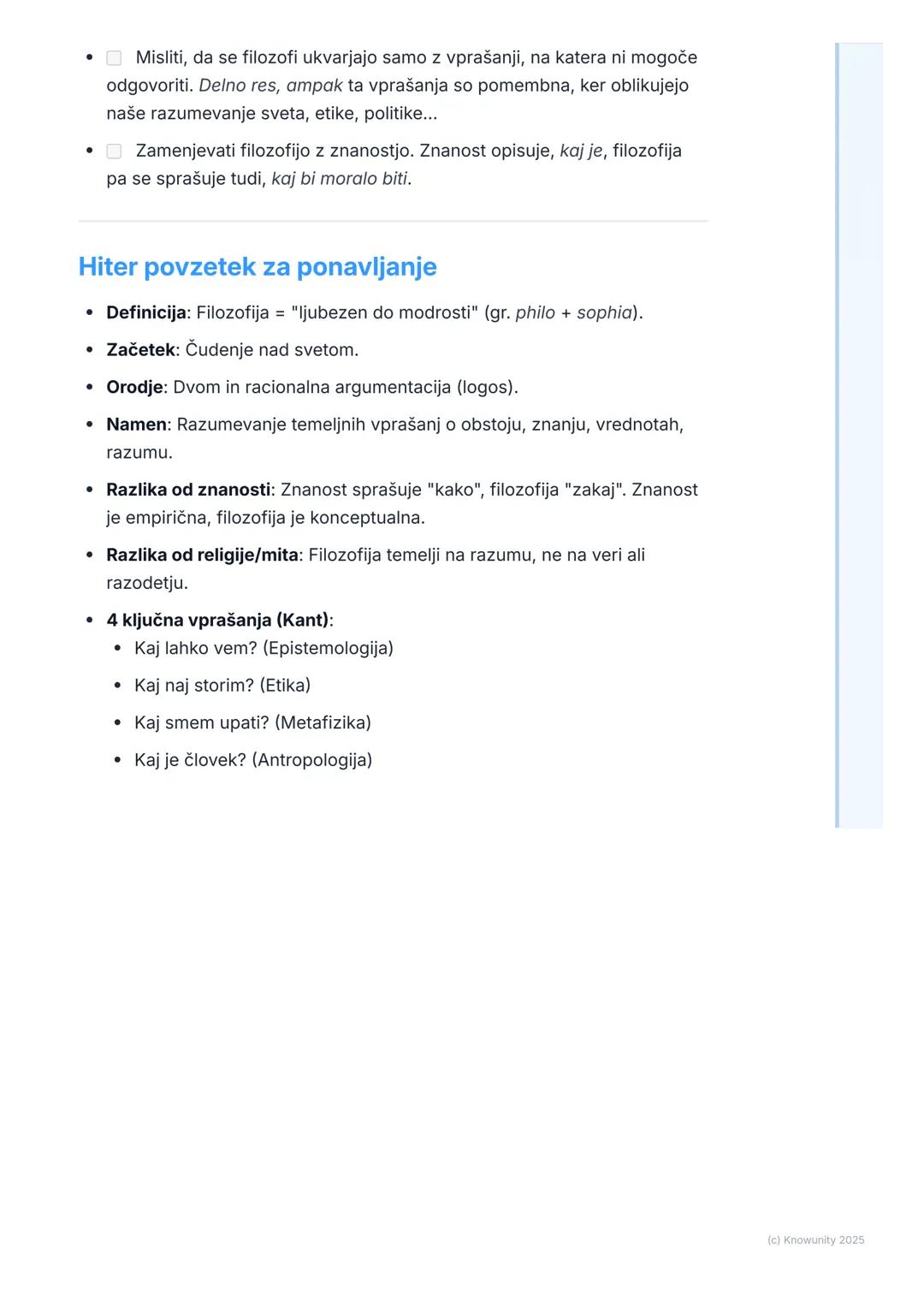 # Kaj je filozofija?

Uvod: Kaj sploh je filozofija?

Filozofija se ukvarja z najbolj temeljnimi vprašanji o svetu, človeku in našem
obstoju