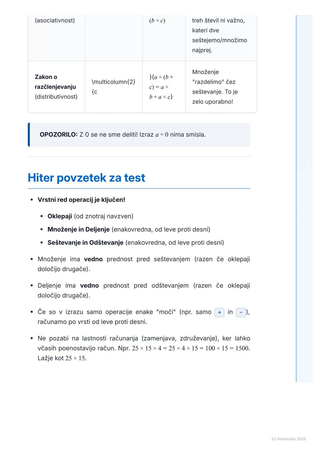 # Ponovitev in razširitev
naravnih števil

Ponovitev osnovnih računskih operacij

To je ponovitev snovi iz nižjih razredov. Naravna števila 