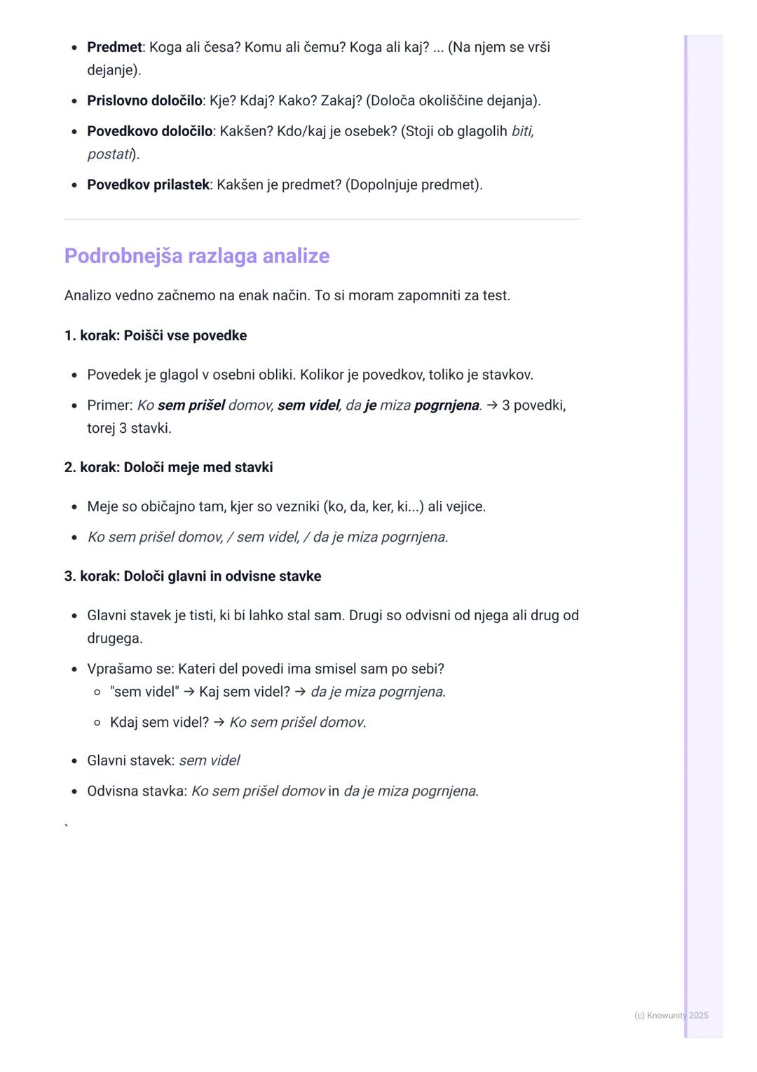 # Skladnja in stavčna analiza

Skladnja - uvod

Skladnja ali stavčna analiza je del slovnice, ki se ukvarja z zgradbo stavka. Uči
nas, kako 