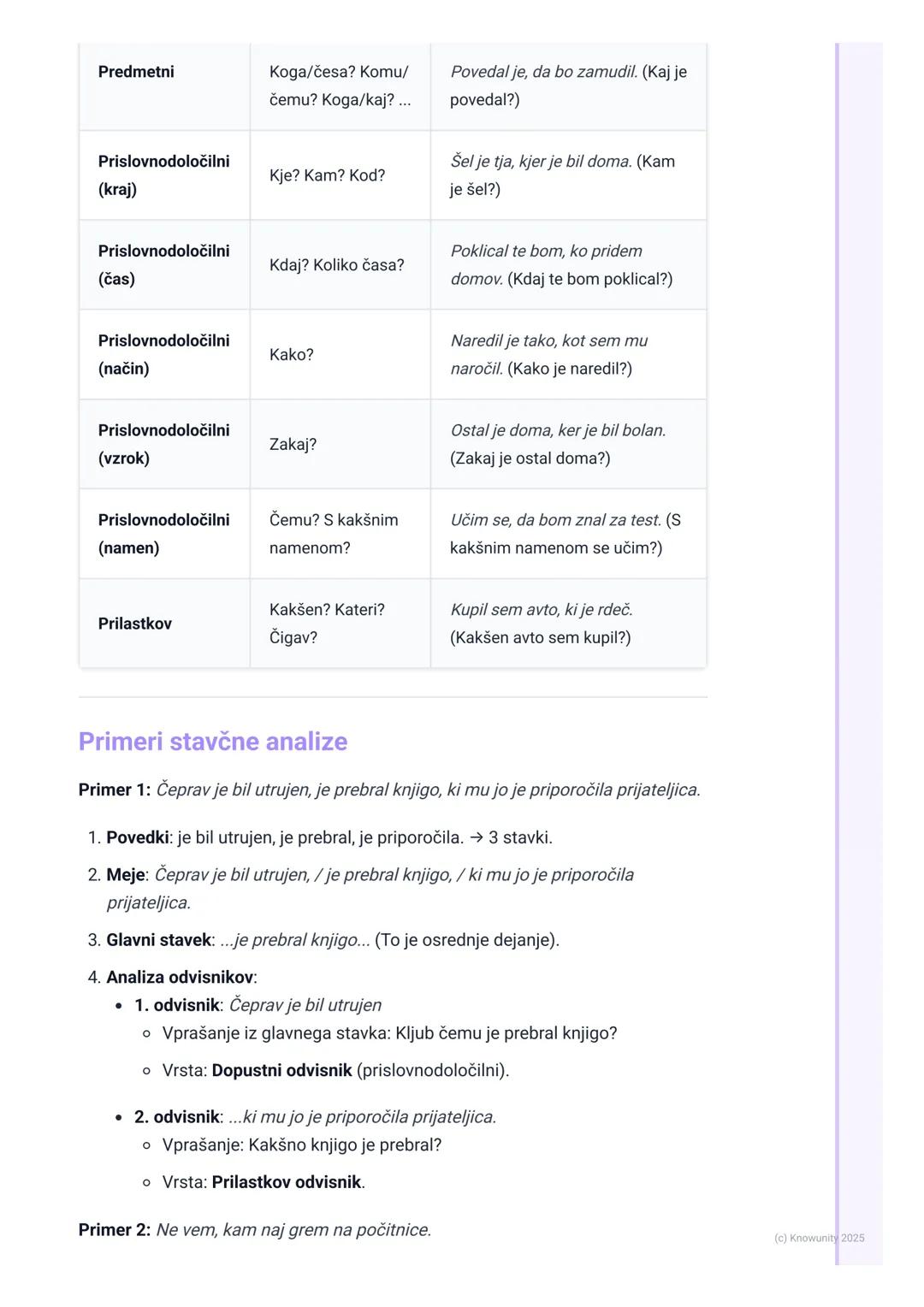 # Skladnja in stavčna analiza

Skladnja - uvod

Skladnja ali stavčna analiza je del slovnice, ki se ukvarja z zgradbo stavka. Uči
nas, kako 
