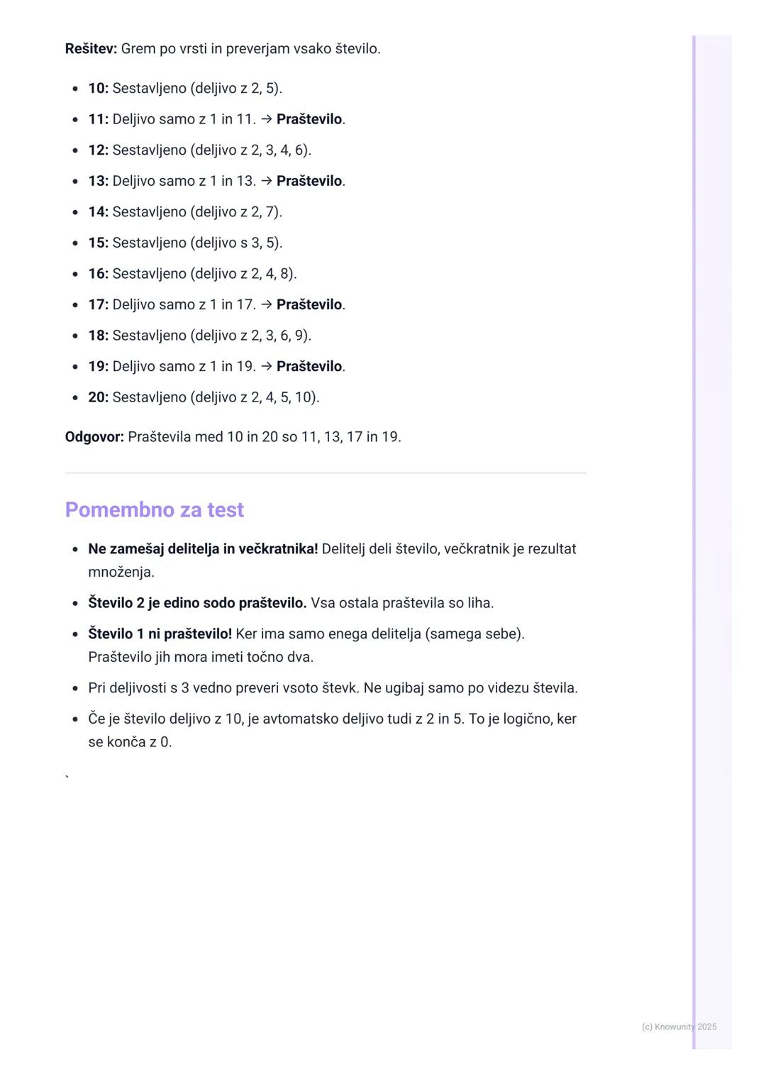 # Deljivost naravnih števil

Kaj je deljivost števil?

Deljivost pomeni, da lahko eno število delimo z drugim brez ostanka. Če je
ostanek 0,