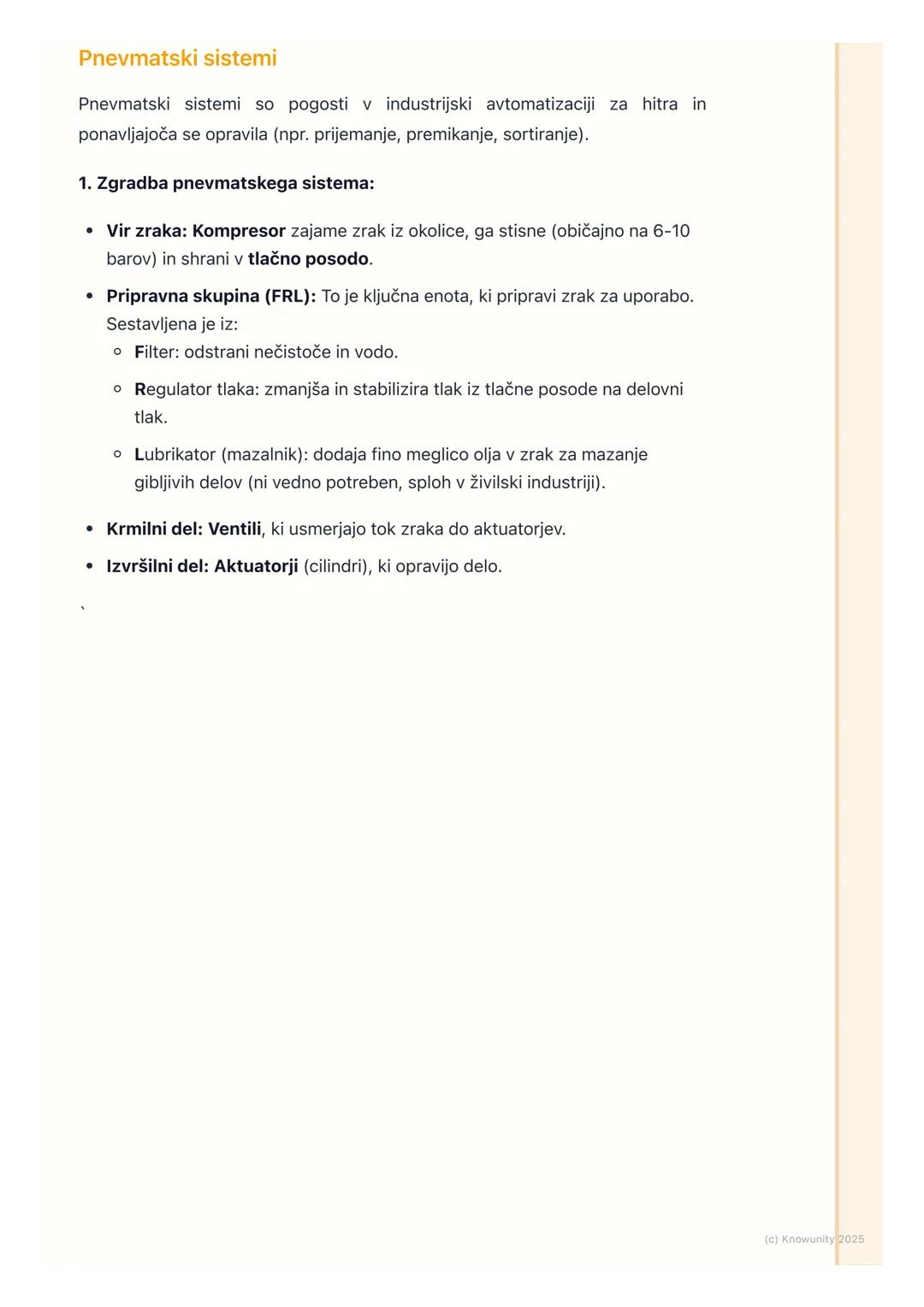 # Pnevmatski in hidravlični
sistemi

Uvod v pnevmatske in hidravlične sisteme

Pnevmatski in hidravlični sistemi so ključni v avtomatizaciji