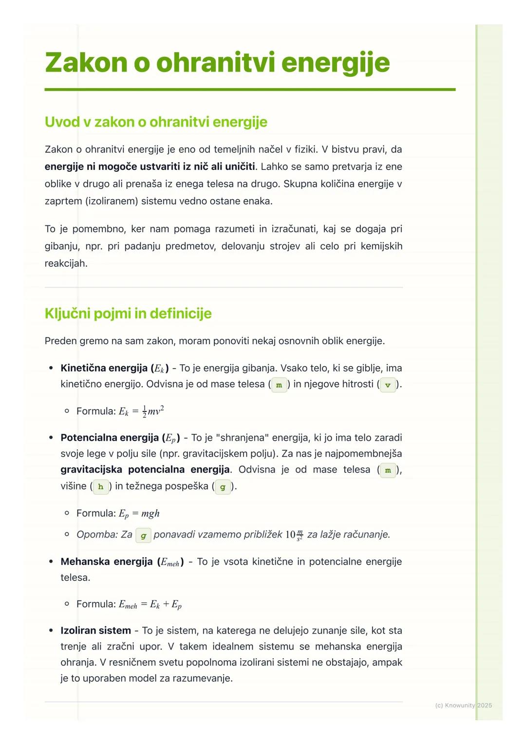 # Zakon o ohranitvi energije

Uvod v zakon o ohranitvi energije

Zakon o ohranitvi energije je eno od temeljnih načel v fiziki. V bistvu pra