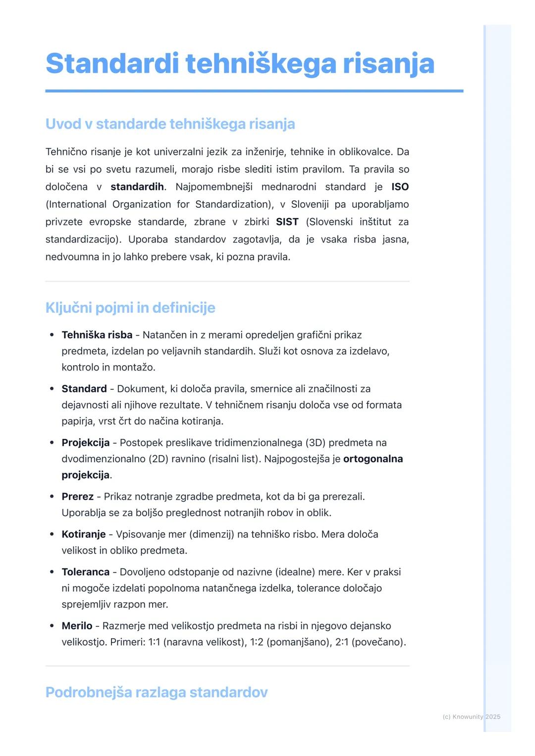 # Standardi tehniškega risanja

Uvod v standarde tehniškega risanja

Tehnično risanje je kot univerzalni jezik za inženirje, tehnike in obli